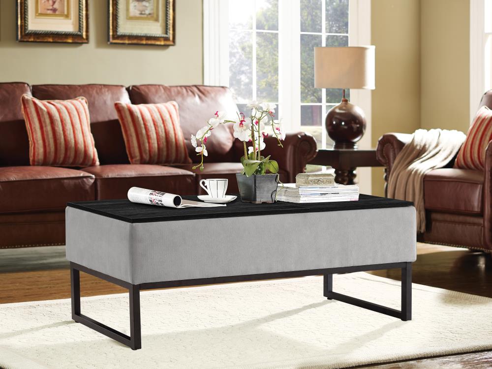 Lifestyle Solutions LSSI428LGR Java Wood Casual Coffee Table with Storage