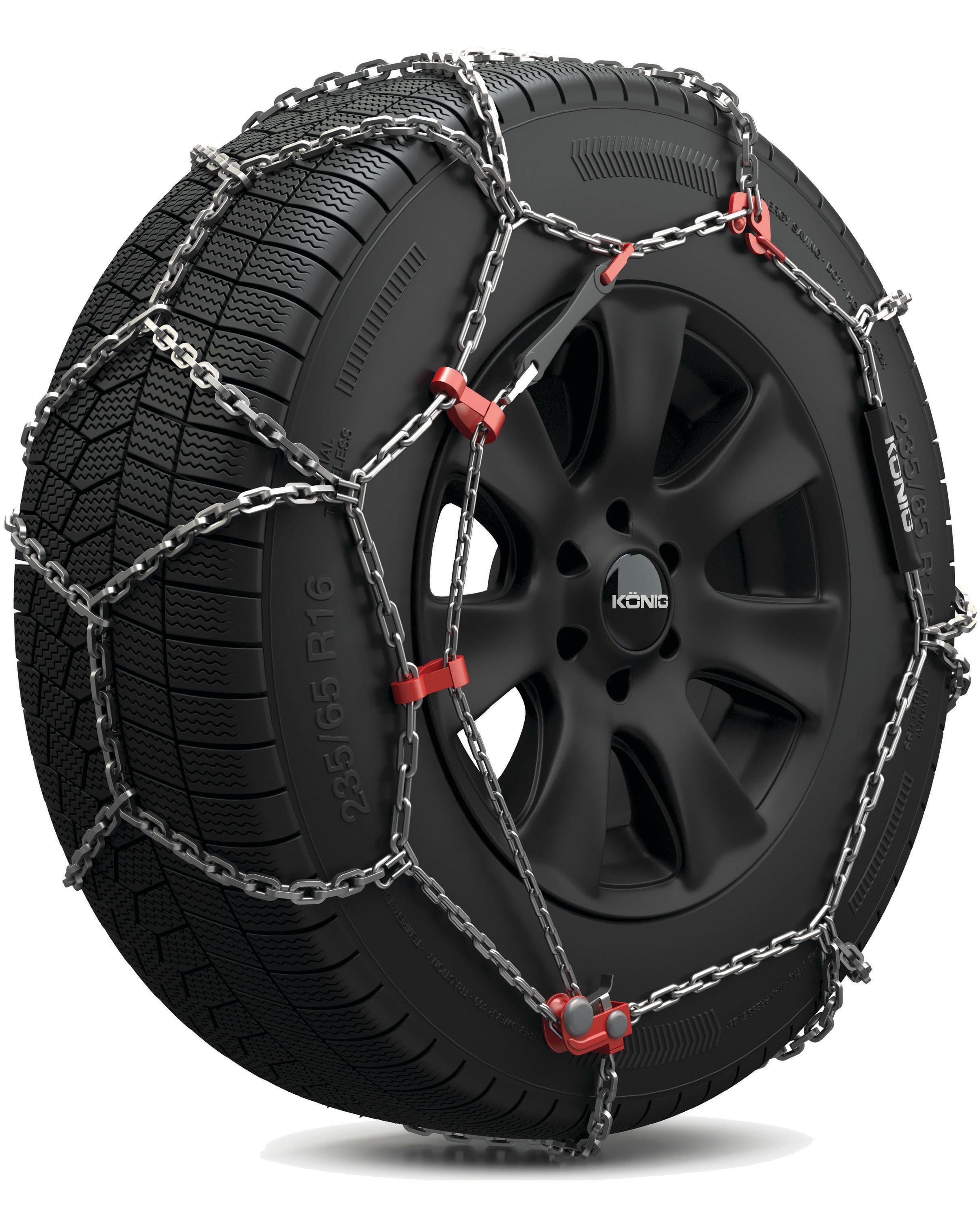 Konig Durable Steel Tire Chains for Vans and SUVs - Easy Manual 