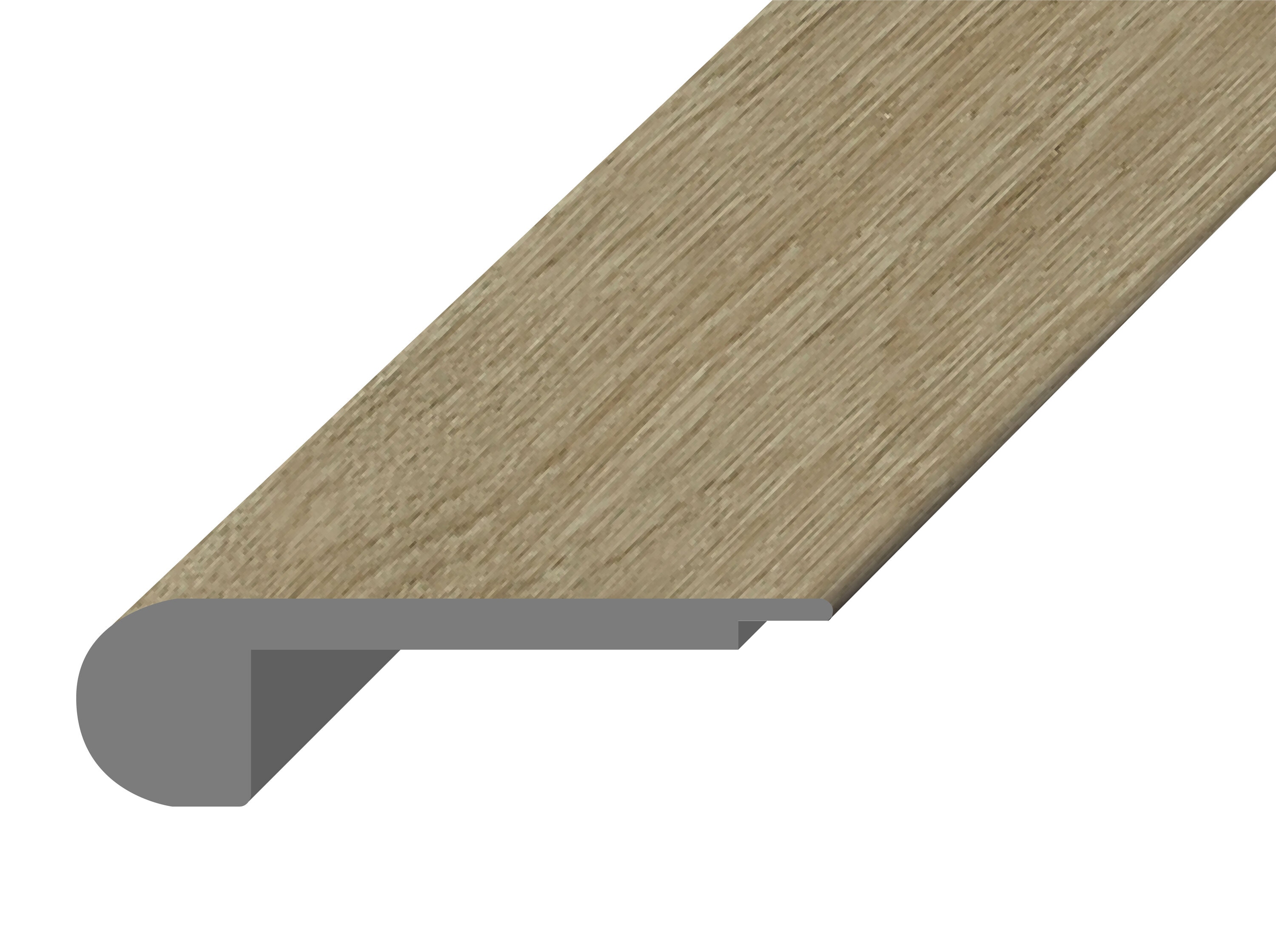 Armstrong Flooring TS6SC742LD Assurity 2.75-Inches x 94-Inches x 0.75-Inches Light Taupe Prefinished Vinyl Oak Overlap Stair Nosing