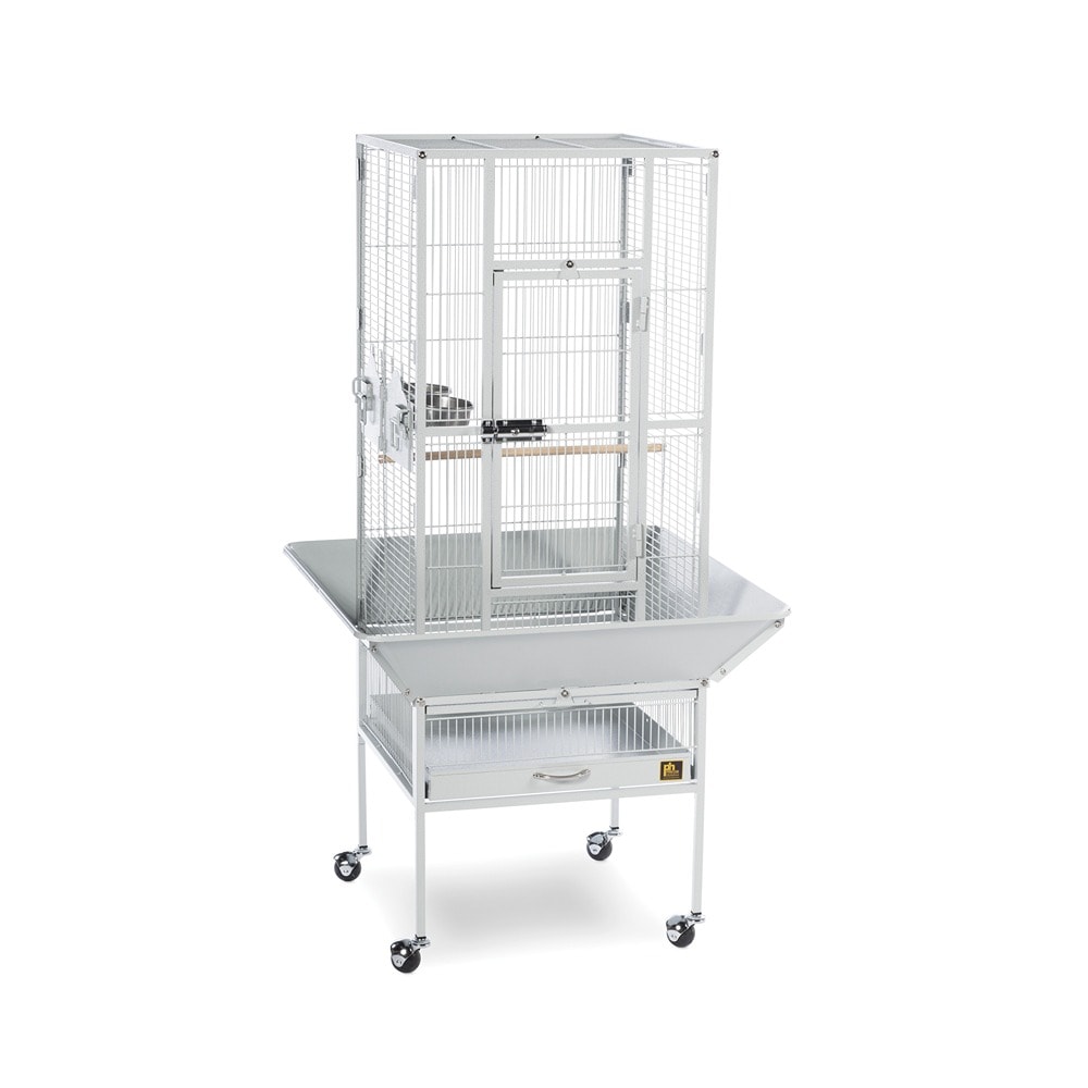 Prevue 1 -Count Pewter white finish Protective cage