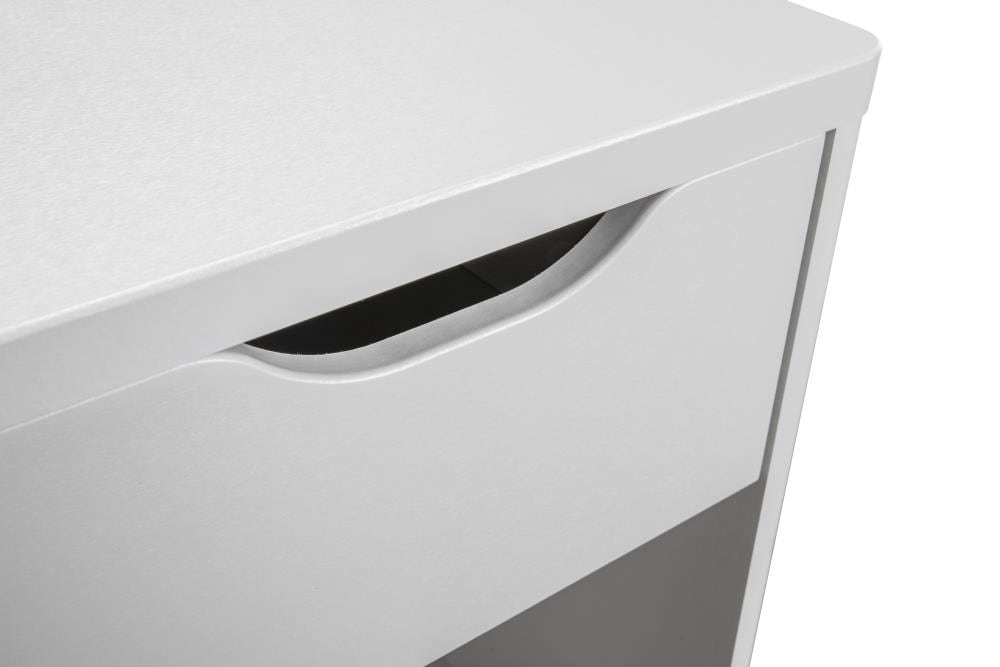 Festivo Contemporary White File Cabinet, 1 Drawer, 15.5 15.6 22.3in ...