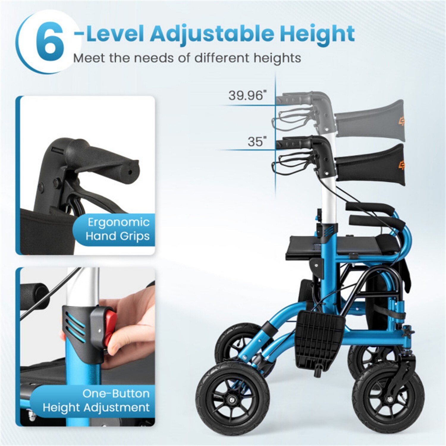 Meibamake 88942428-SYCFM001 Walkers-Wheelchairs-Rollators - View #2