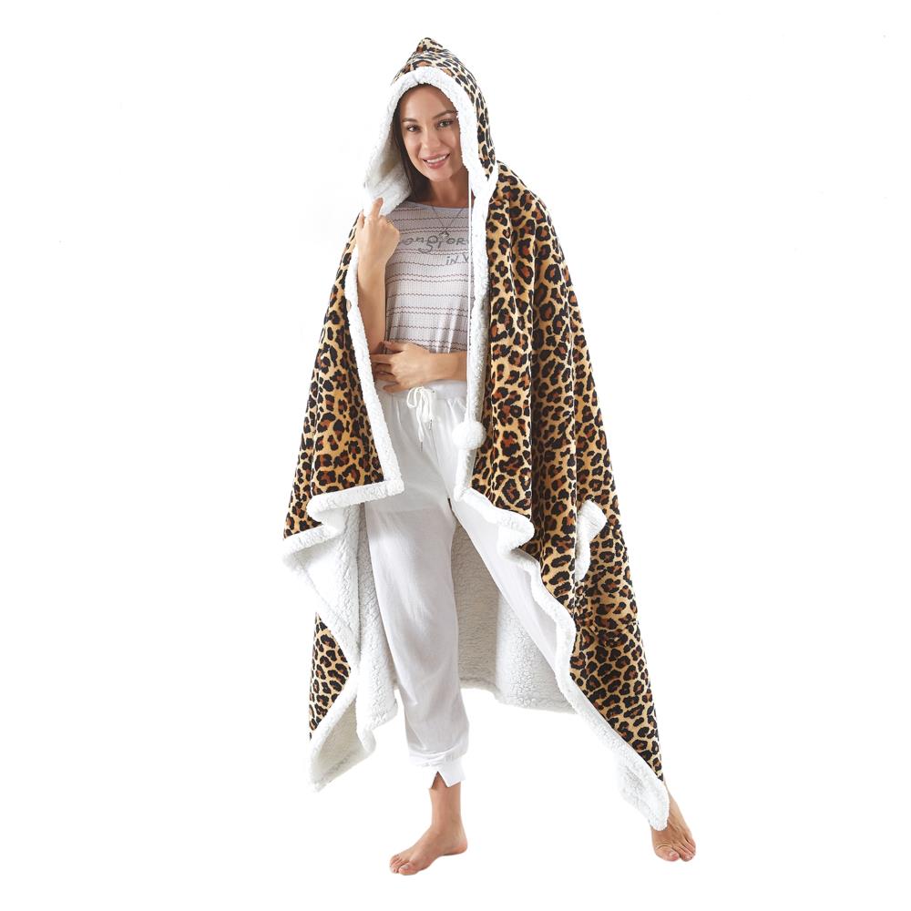 Cozy Tyme Lucian Leopard 50-in x 70-in Polyester Throw #B189-20LP-LS