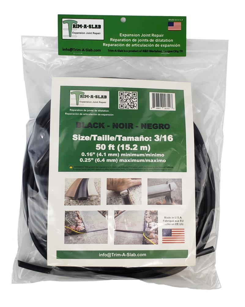 Trim-A-Slab 0.81-in x 0.5-in x 50-ft half-in Black 50 foot Polyvinyl  Concrete Expansion Joints