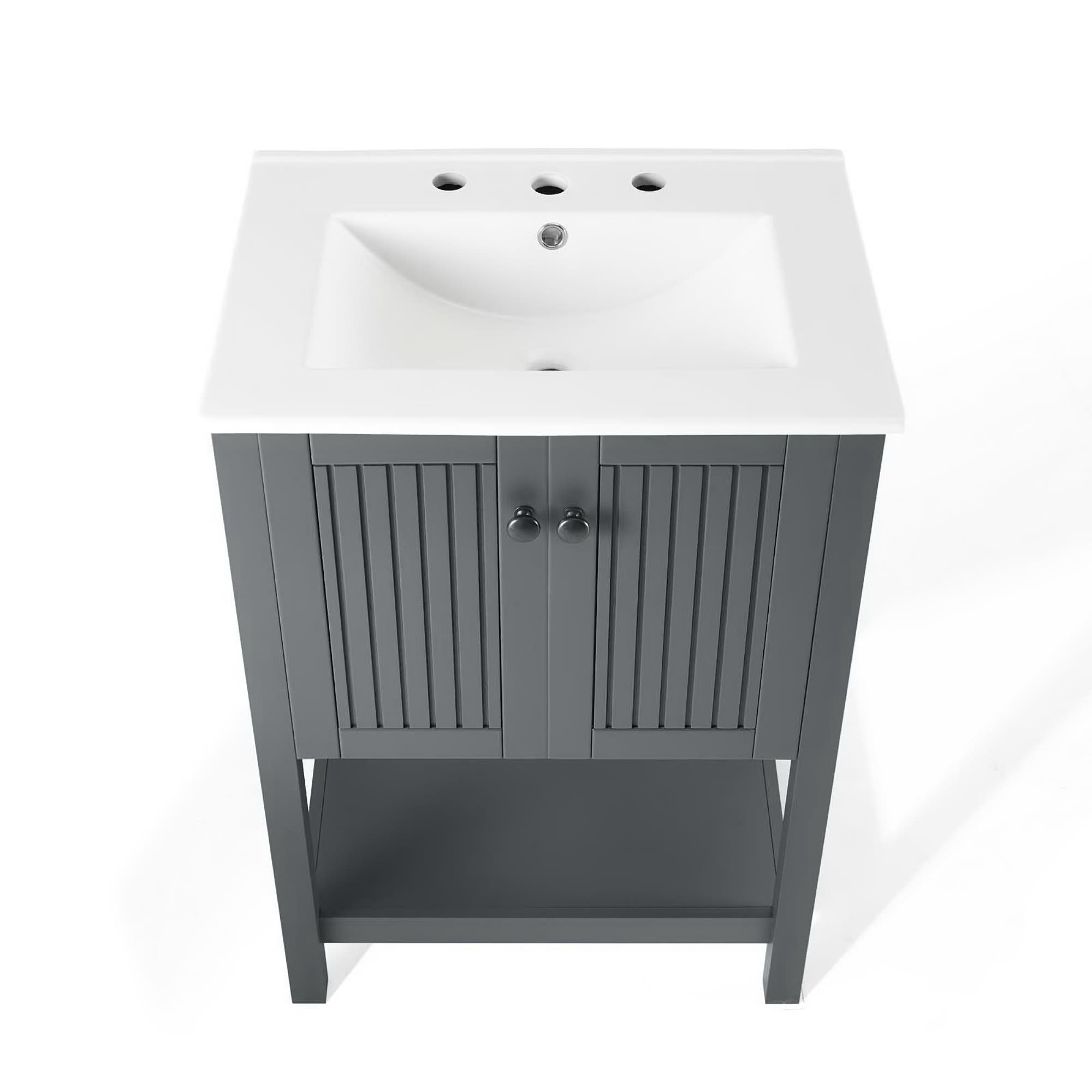 Modway EEI-4248-GRY-WHI Bath-Vanity-Combo - View #9