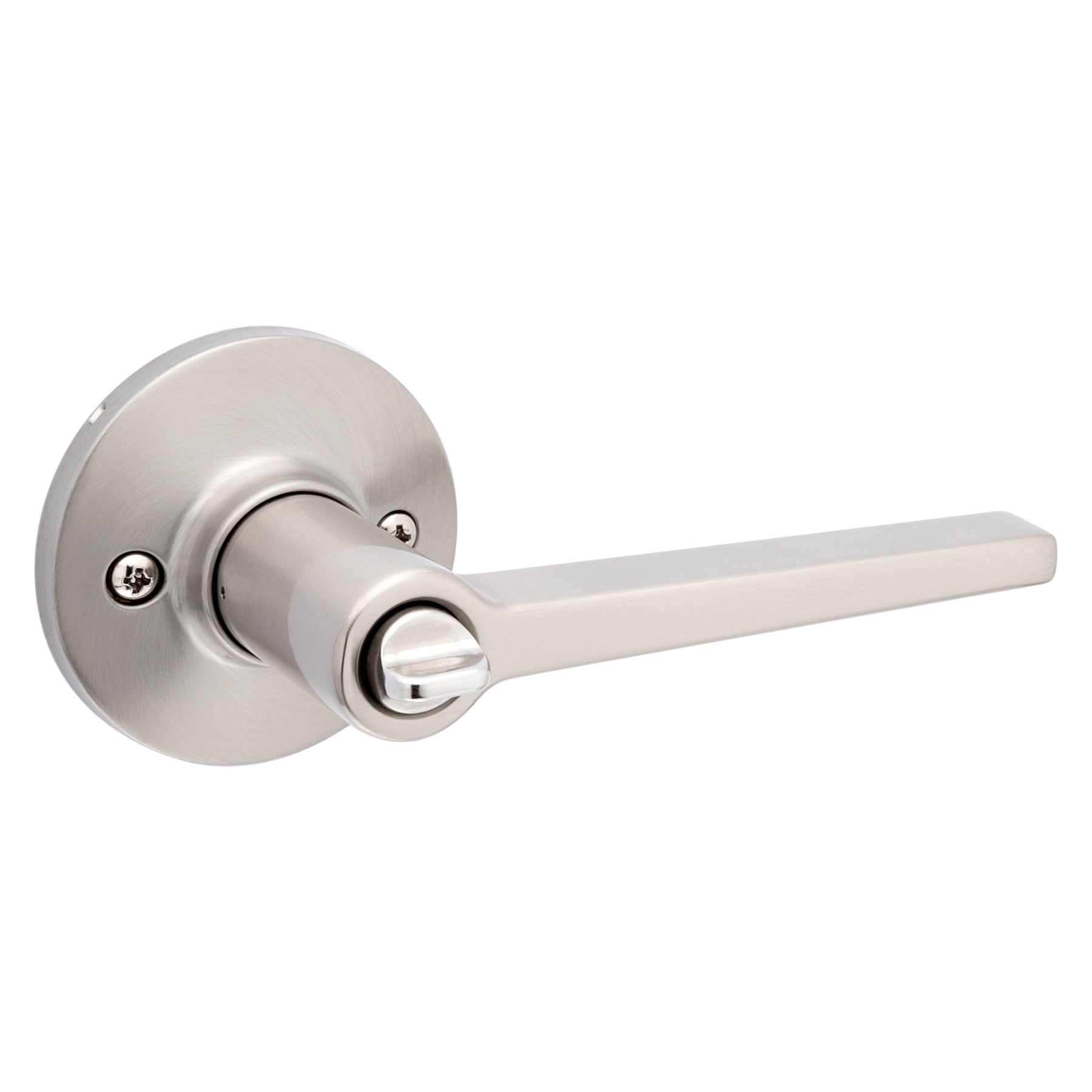 RELIABILT Baron Satin Nickel Interior Bed/Bath Privacy Door Knob