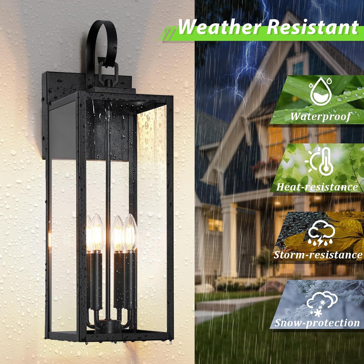 Nordic Hygge TJ-WL-9046L-BK-1 Outdoor-Wall-Lighting - View #7