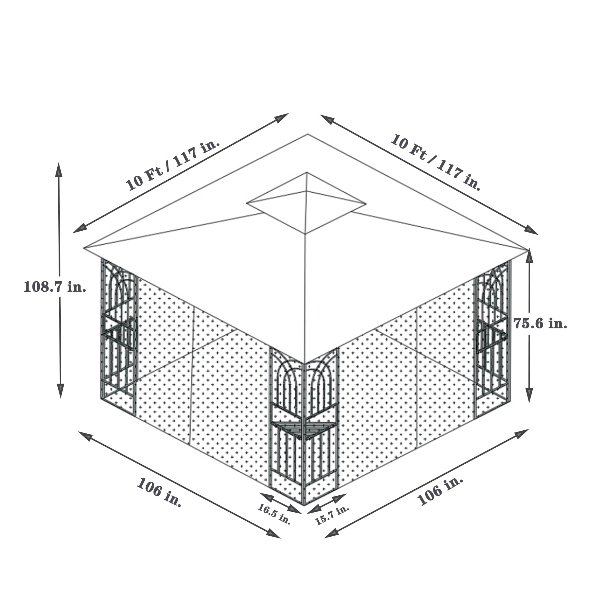 Gaierptone B230509-34 Wood-Resin-Gazebos - View #7