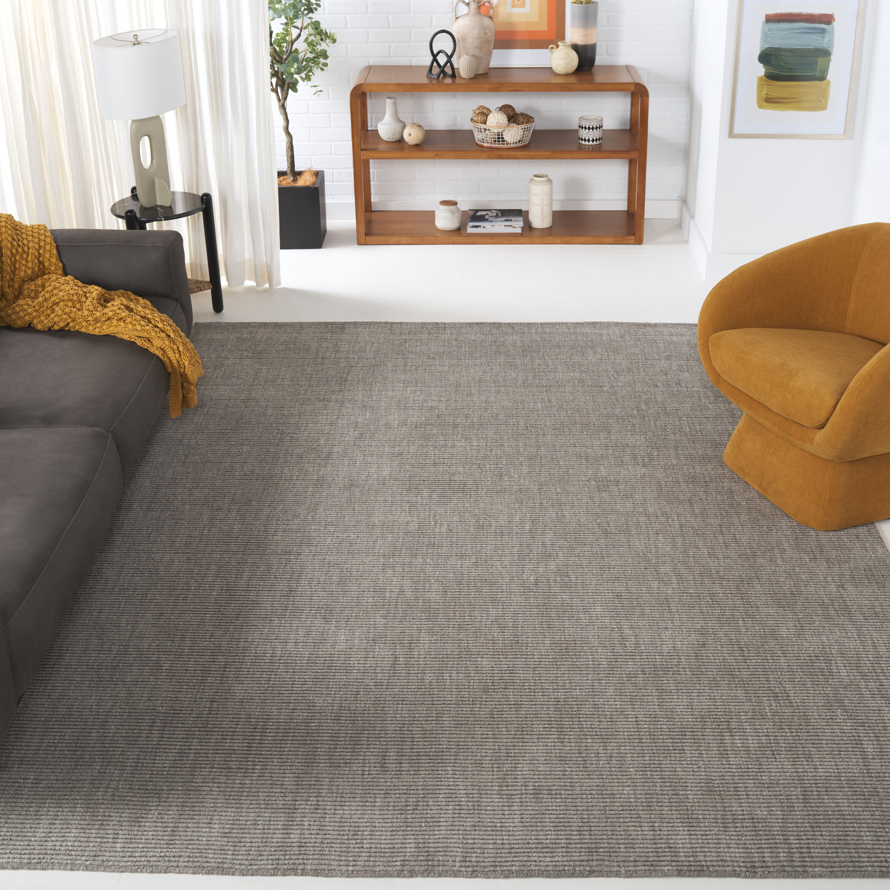  Himalaya 251 Dark Gray Solid / Tonal 8ft x 10ft Large Rectangle Rug