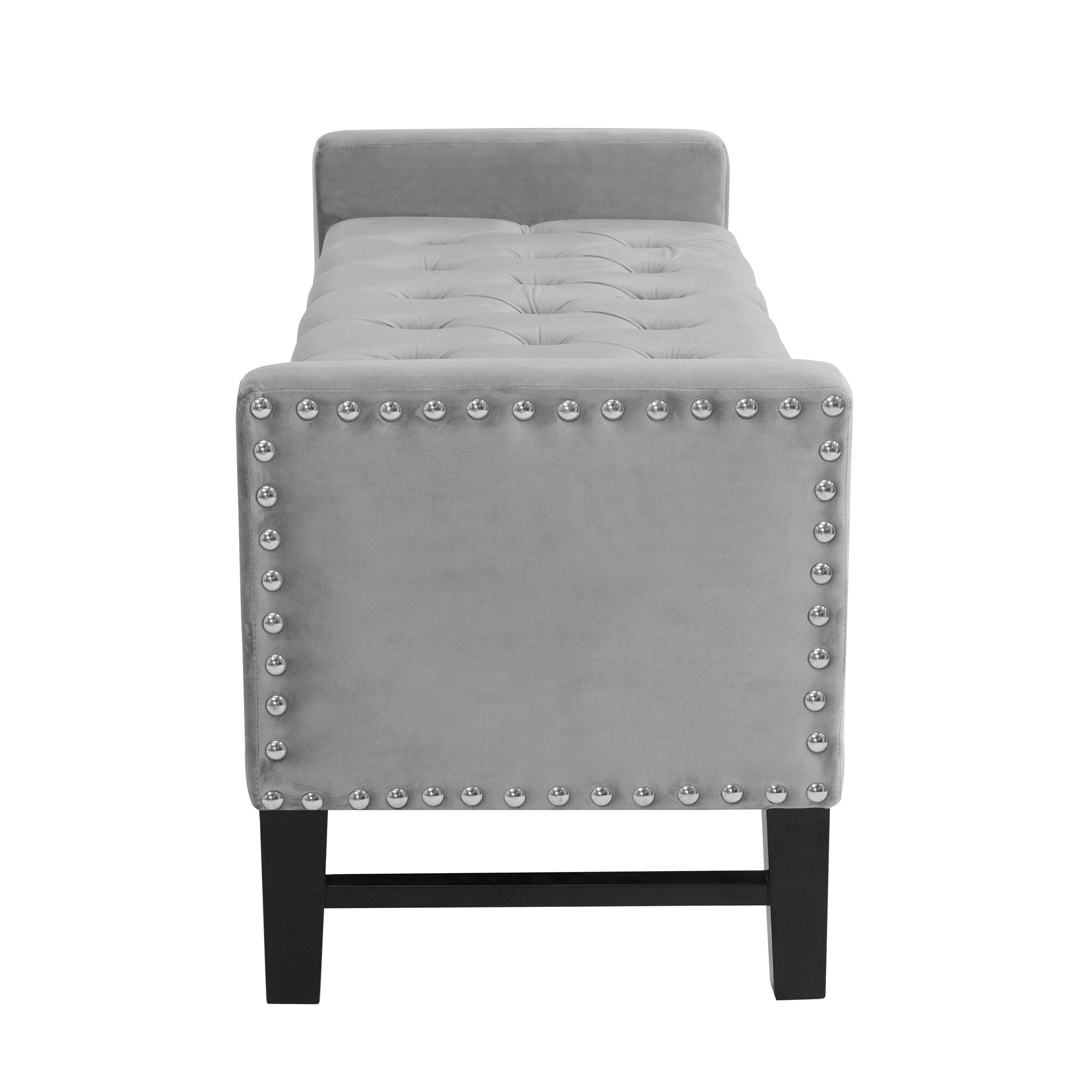 Storage Benches Bench 22.05-in Storage Modern Emmaline Light 50-in the department x with in Home at Inspired Grey