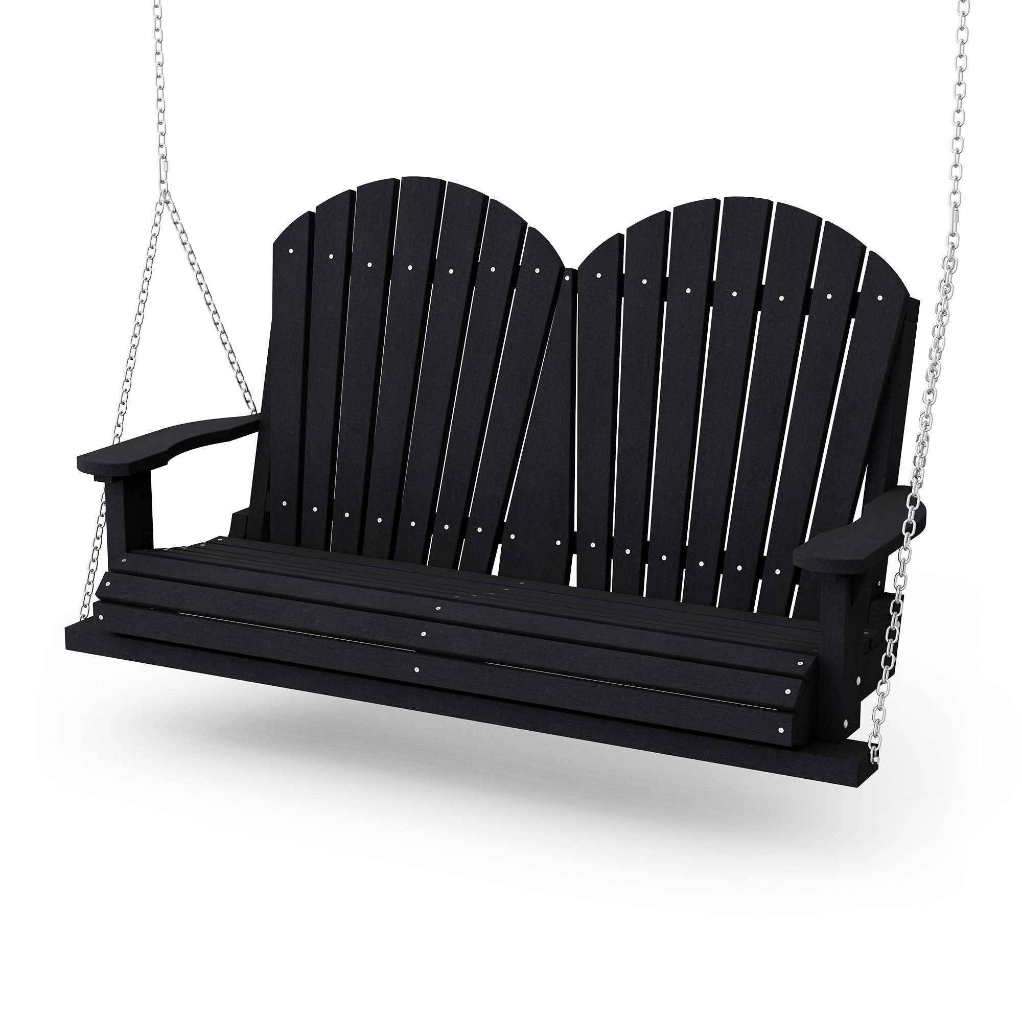 Wildridge LCC-102-BK Heritage 2 -person Black Plastic Outdoor Swing