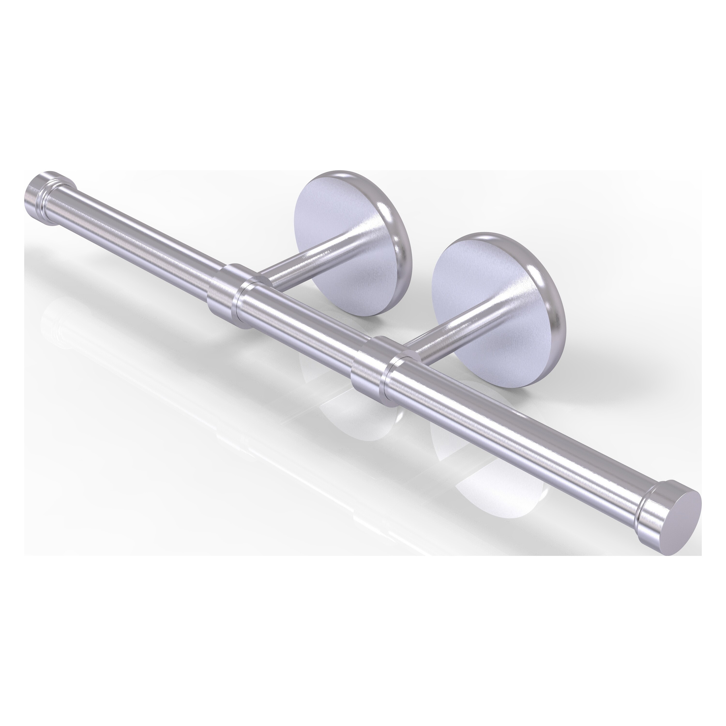 Allied Brass P1000-24-2-SCH Prestige Skyline Satin Chrome Wall mount Double post Toilet Paper Holder 2 -Rolls