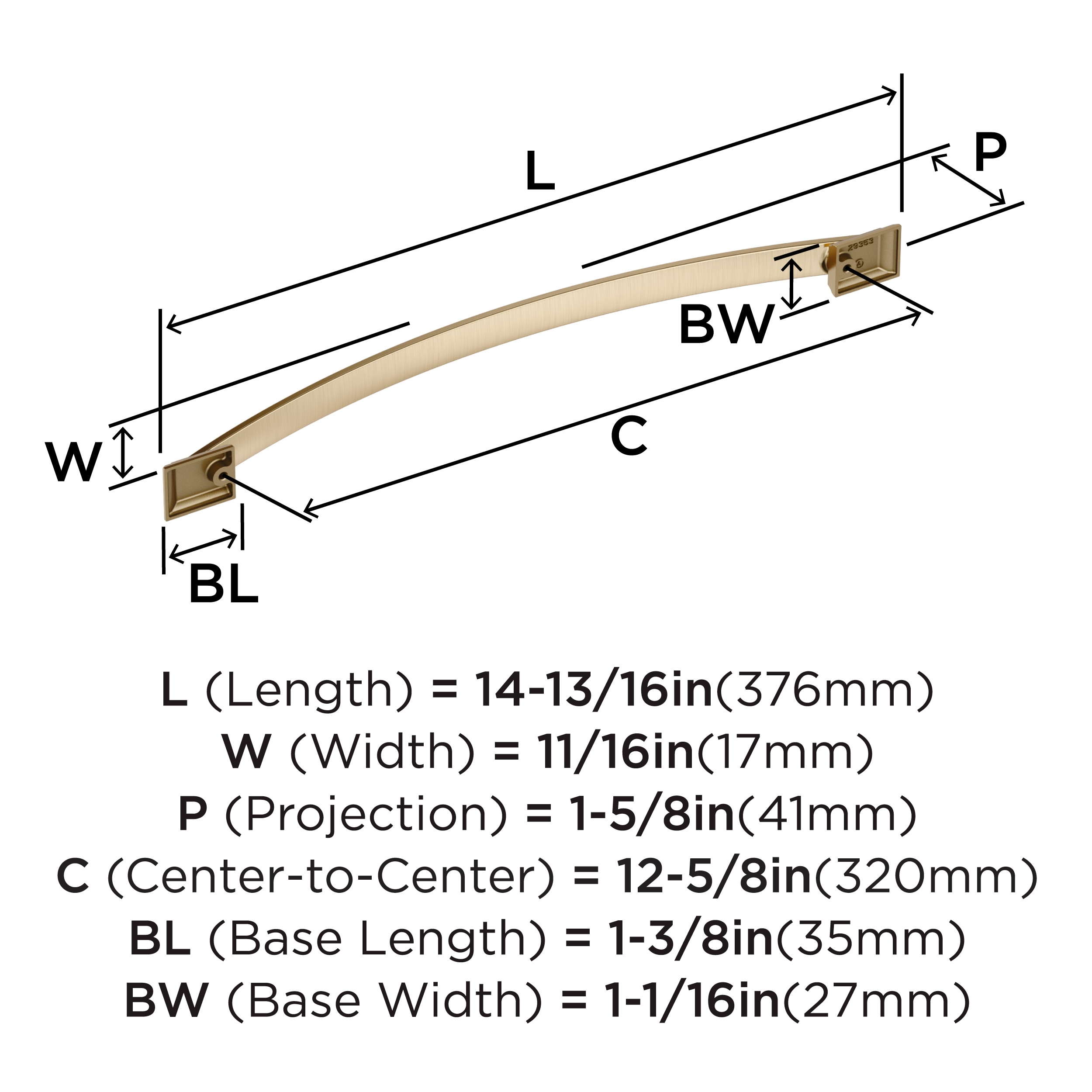 Amerock BP29353BBZ Cabinet-Pulls - View #4