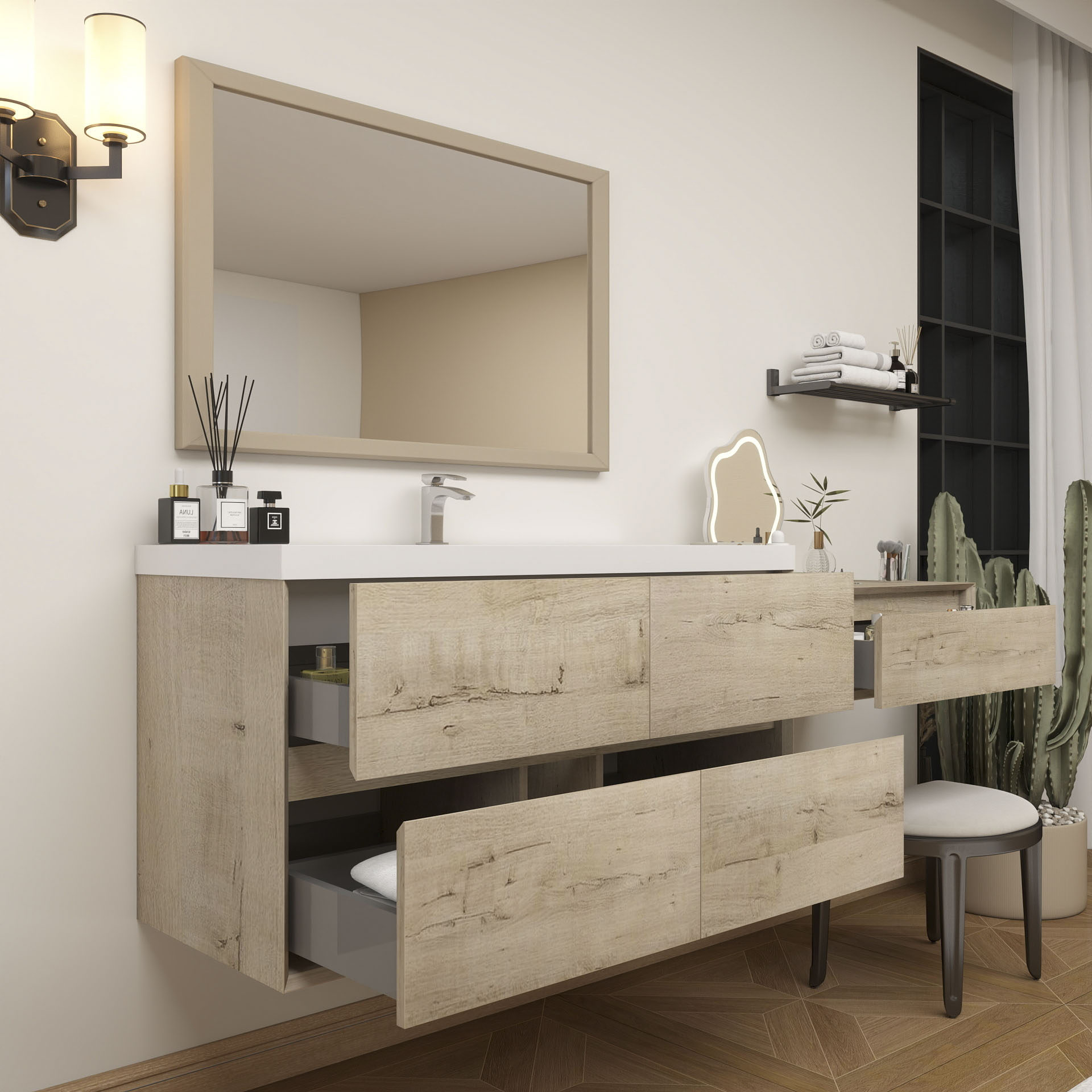 BV Better Vanity SLIM48+30-WO Bath-Vanity-Combo - View #5