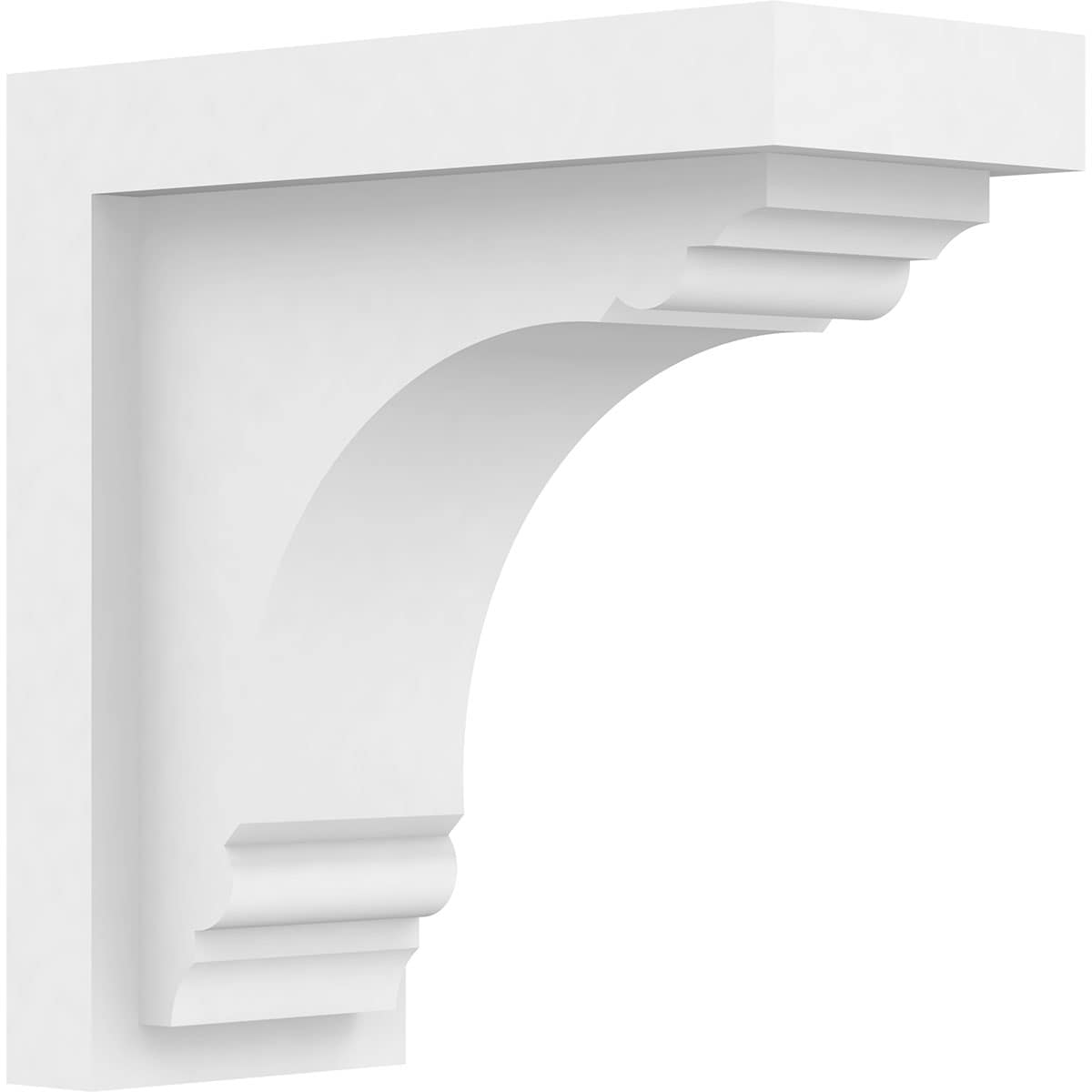 Ekena Millwork BKTP04X08X08WAR Standard WarrenGrade 3-1/2-in x 8-in x 8-in Off-white PVC Standard bracket