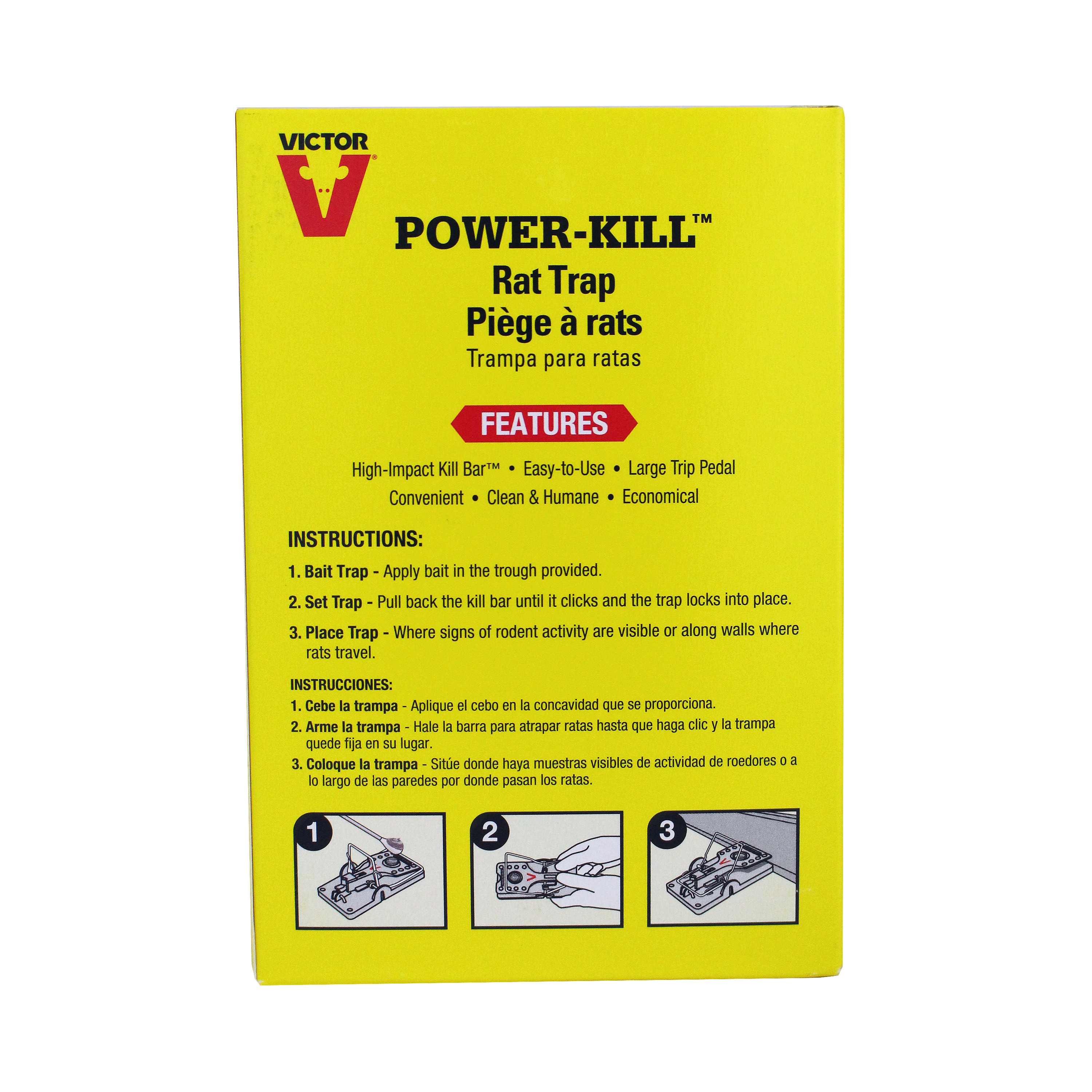 Victor M144 Instant Power-Kill Easy Set Reusable Rat Trap