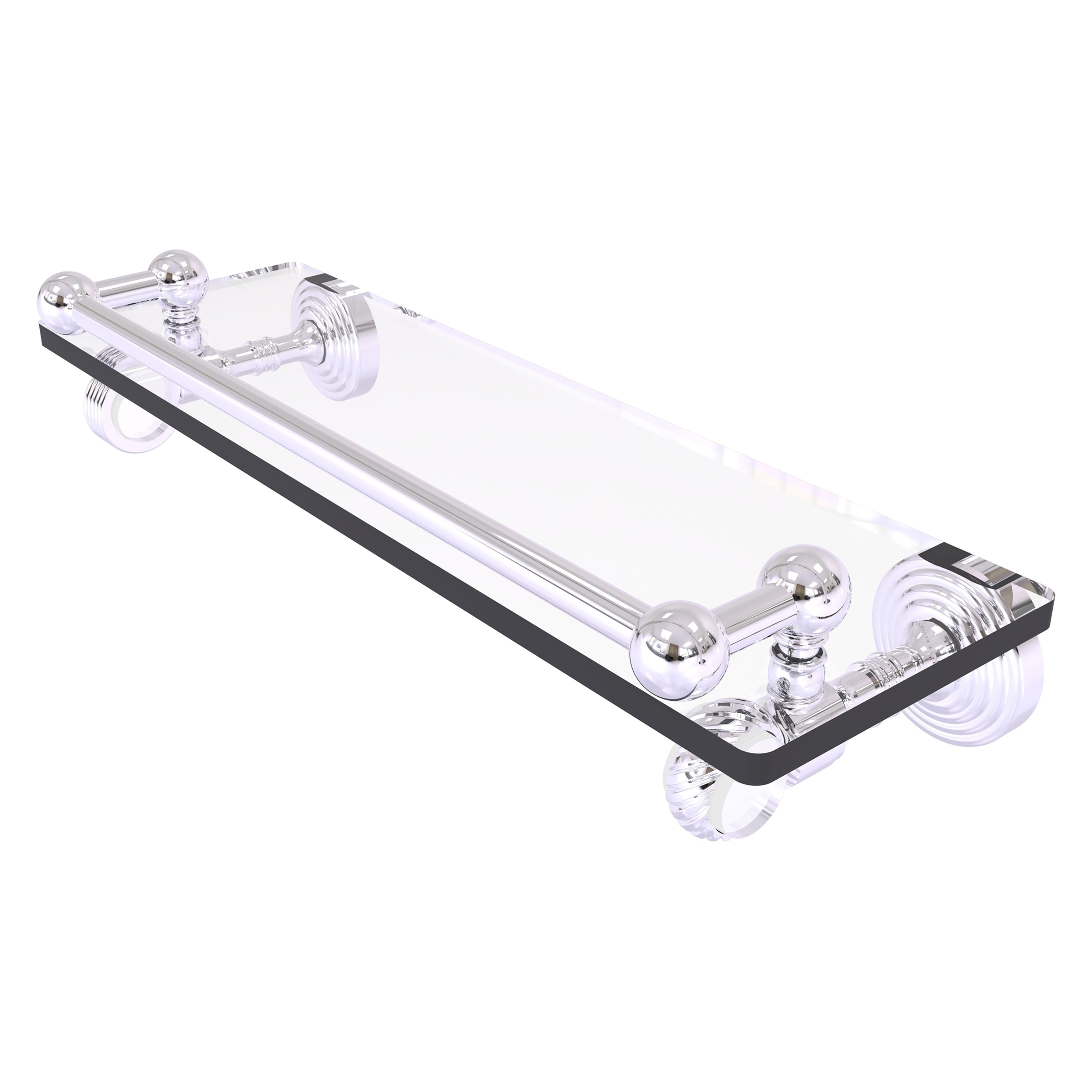 Allied Brass PG-1T-16-GAL-PC Pacific Grove Polished Chrome Wall mount Bathroom Shelf ( 16-in x 3.5-in x 5-in )