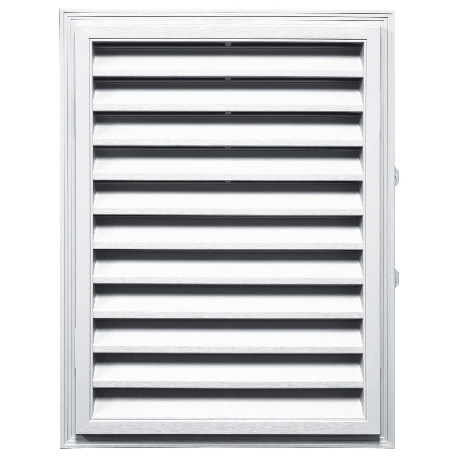 Builders Edge 18-in X 24-in White Rectangle Vinyl Gable Louver Vent At ...