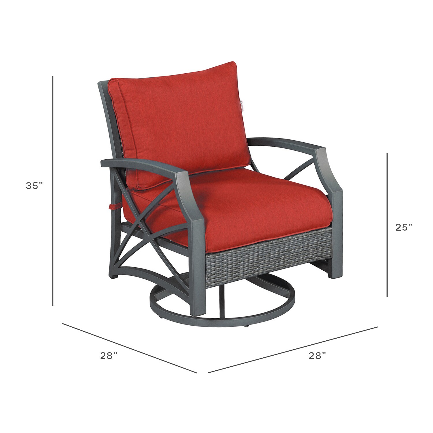 Kinger Home FP-005TBRN-SET-RED Patio-Conversation-Sets - View #12