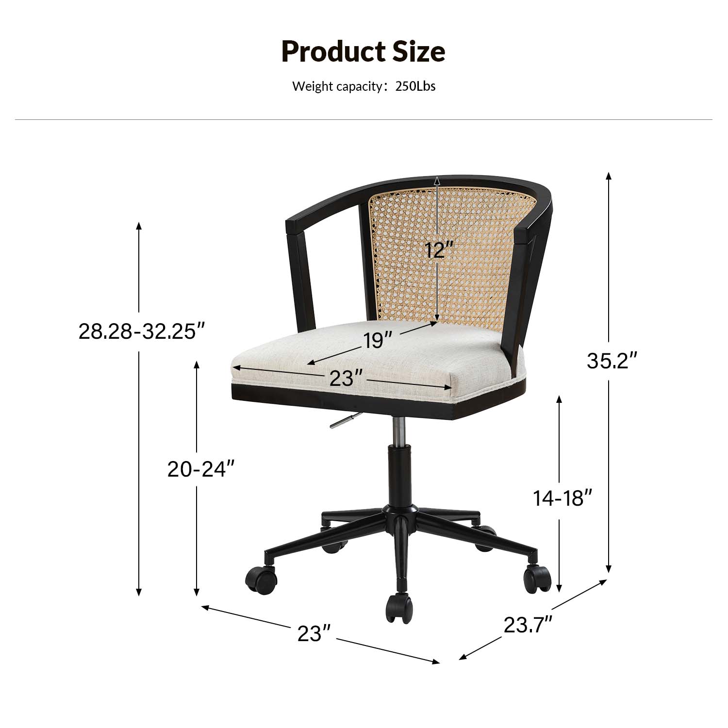 14 Karat Home OFS0856-BLK Office-Chairs - View #7