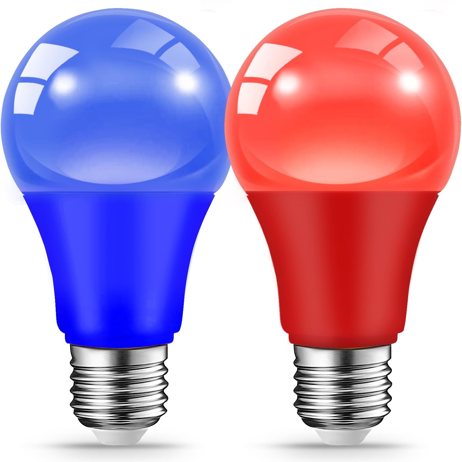 AOIZGMY  Blue Red LED Light Bulbs 9W 60W Equivalent E26 Base for Outdoor Porch Indoor Holiday Party Wedding Christmas Halloween Long Life 2 pack