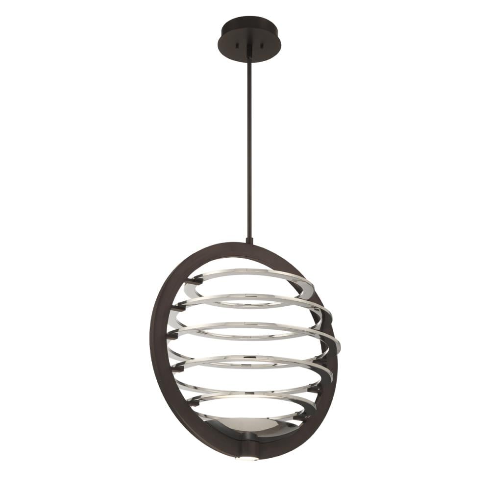 Eurofase 38150-029 Ombra 1 -Light Gloss Bronze Transitional Integrated LED For Use in Dining Rooms, Foyers, Kitchens, Living Rooms Chandelier