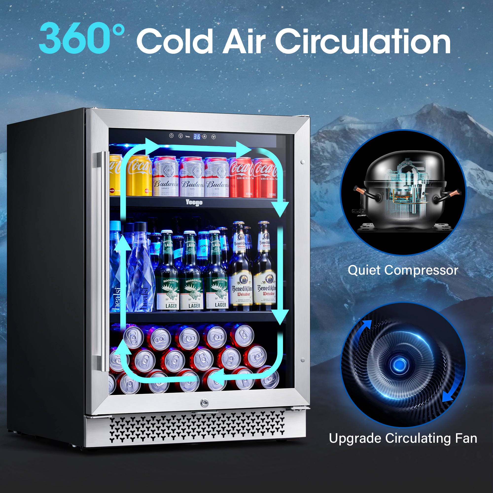 Yeego YEG-BS24-LS Beverage-Dispensers - View #3