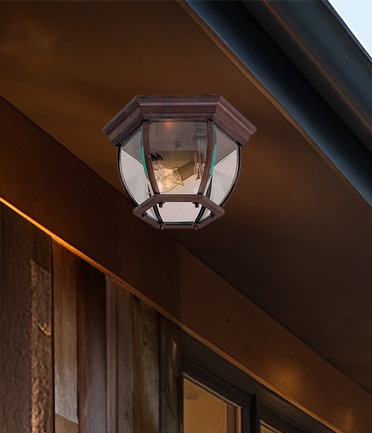 Minka Lavery 71174-91 Wyndmere 3 -Light 6.75-in H Antique Bronze Hardwired Outdoor Wall Light