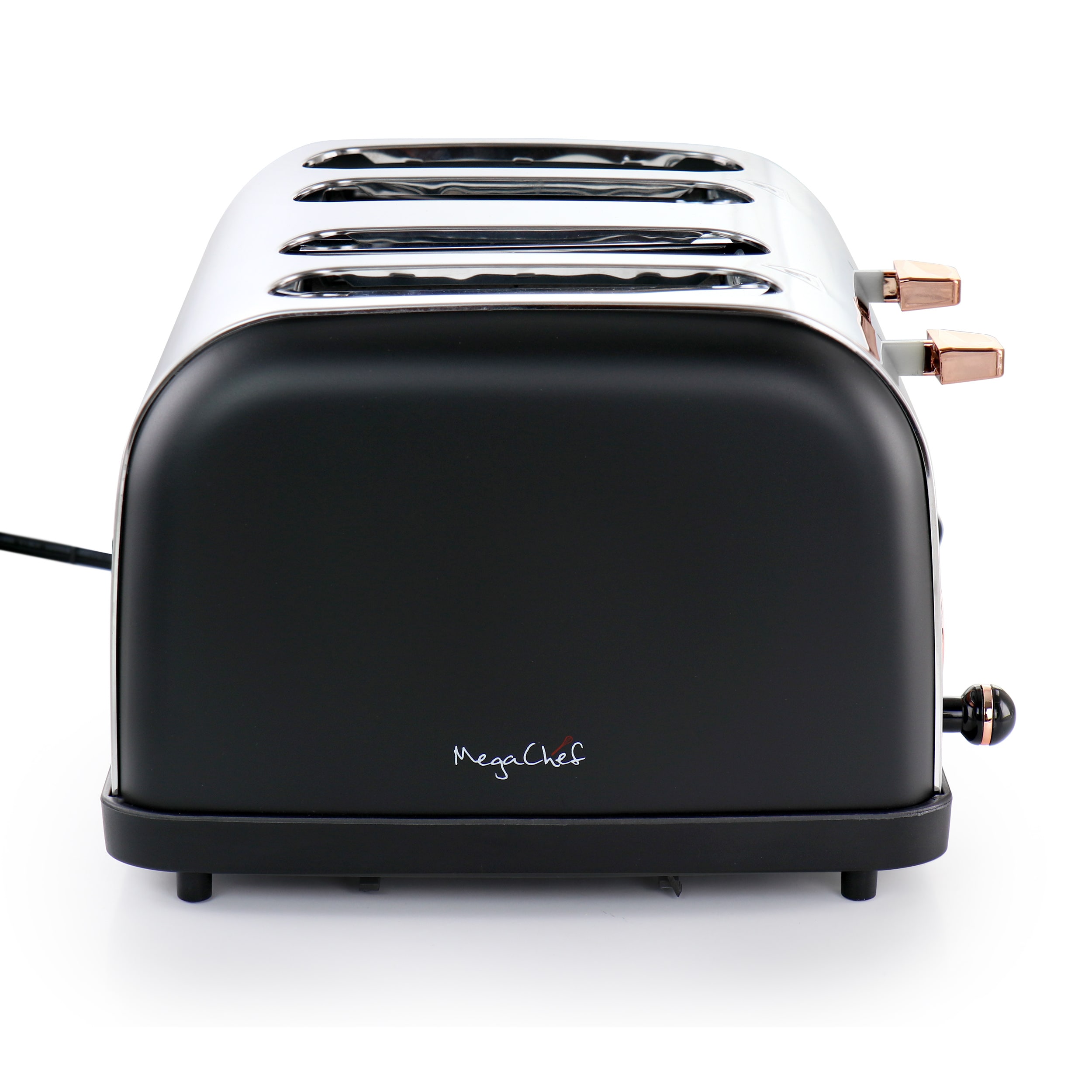 MegaChef Silver 4 Slice Toaster in Stainless Steel