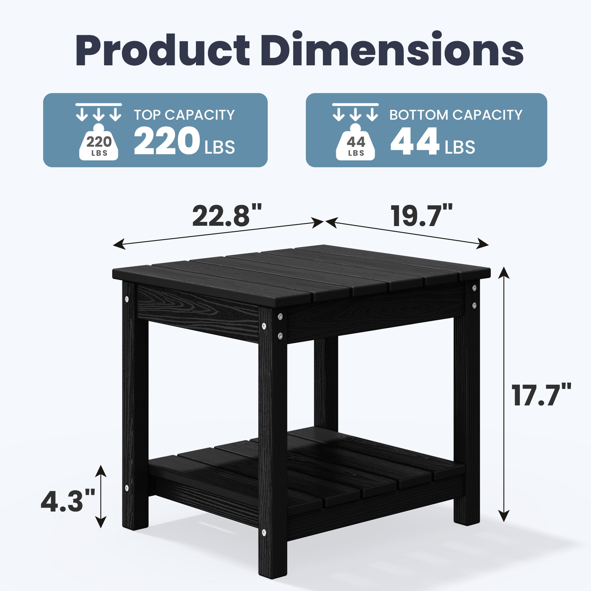 JEAREY PSCJ-BK Patio-Tables - View #4