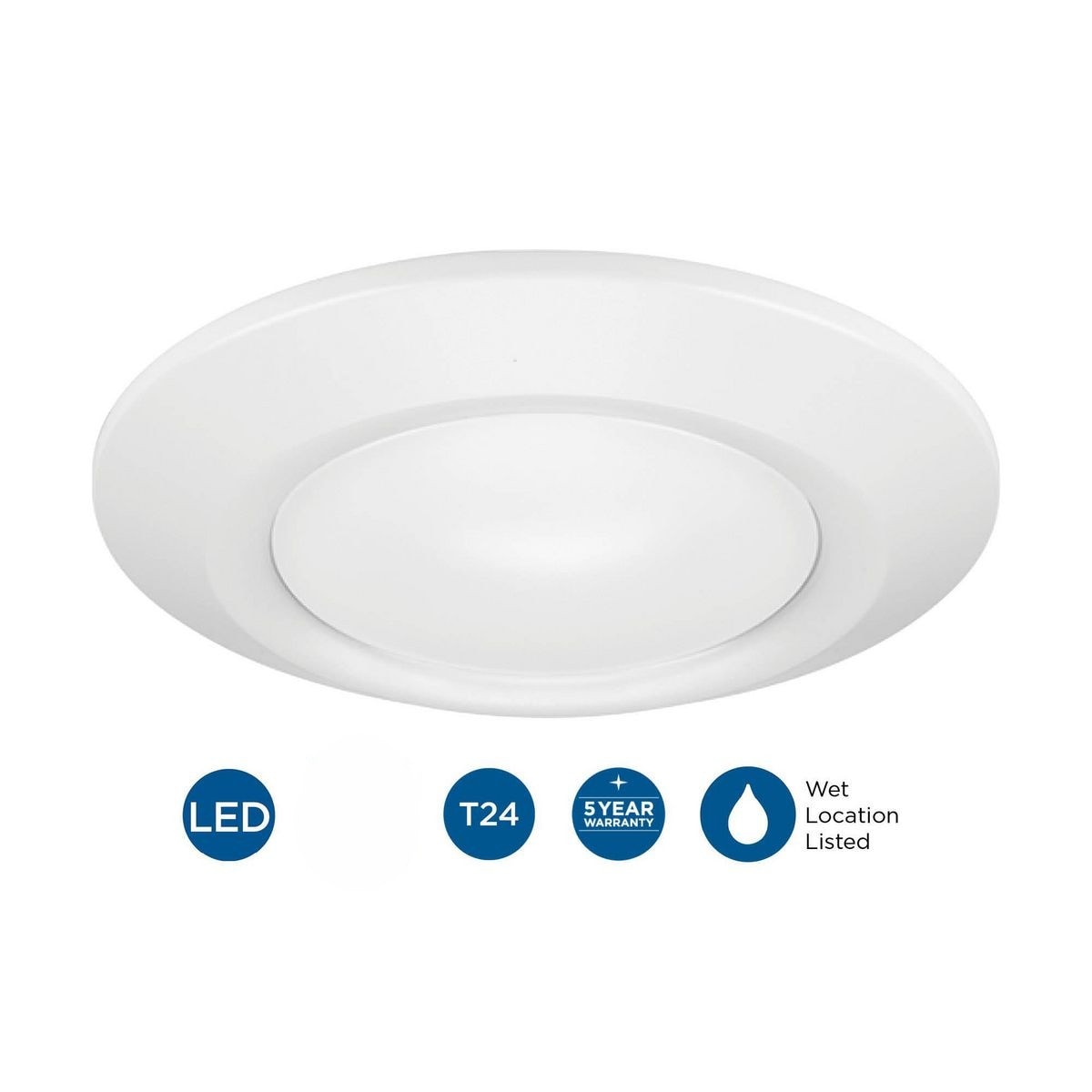 Sleek Modern White Aluminum 7.5" LED Surface Mount Light