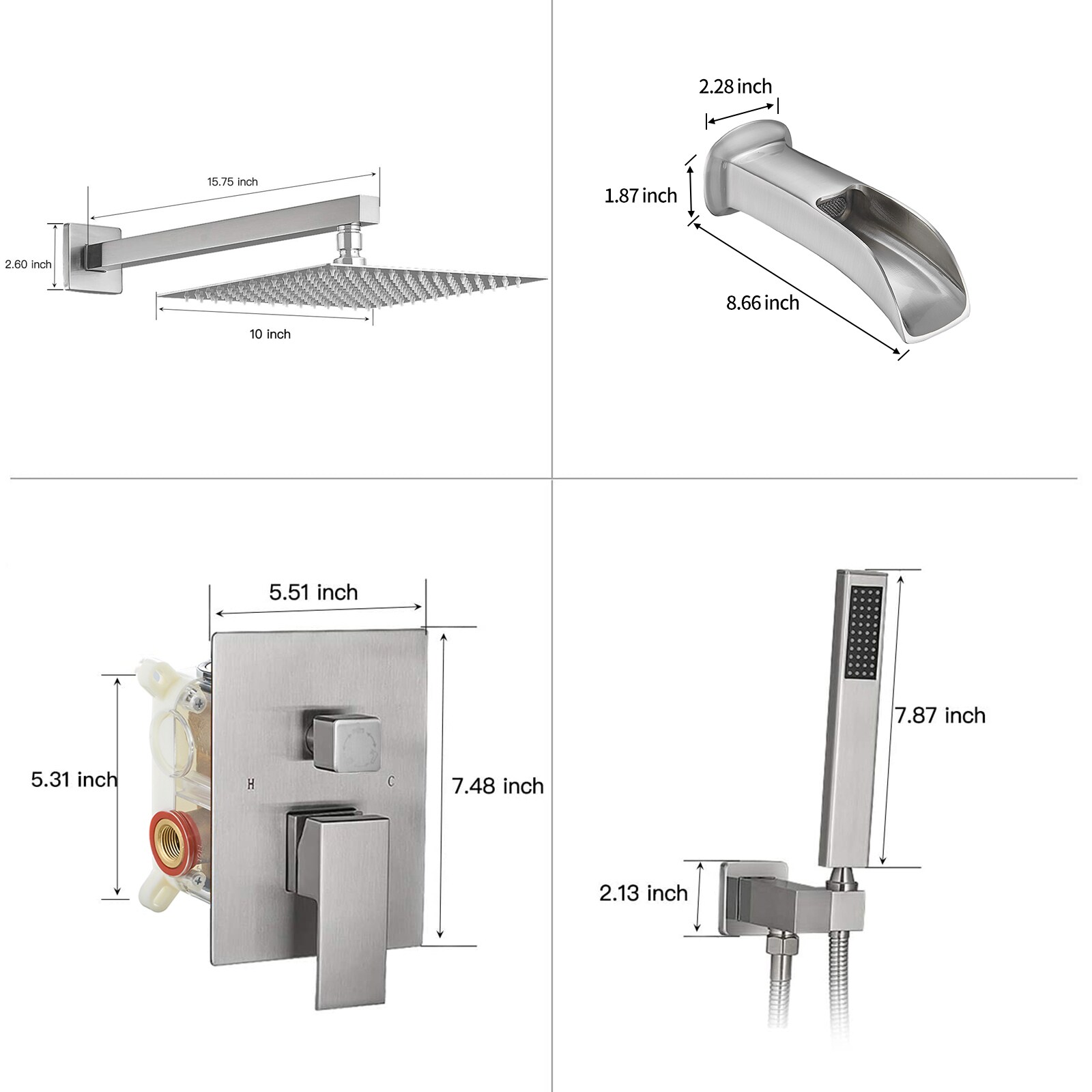 BWE A-95018-N Tub-Shower-Faucets - View #7