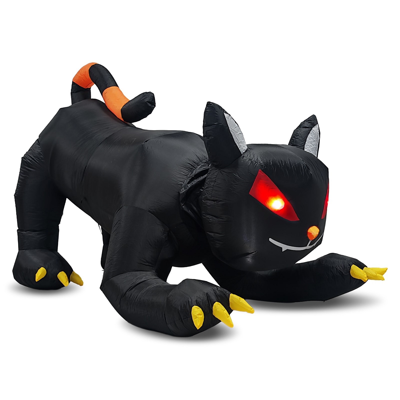 Winado 6.5 FT Halloween Inflatables Animated Black Cat with Shakable Head