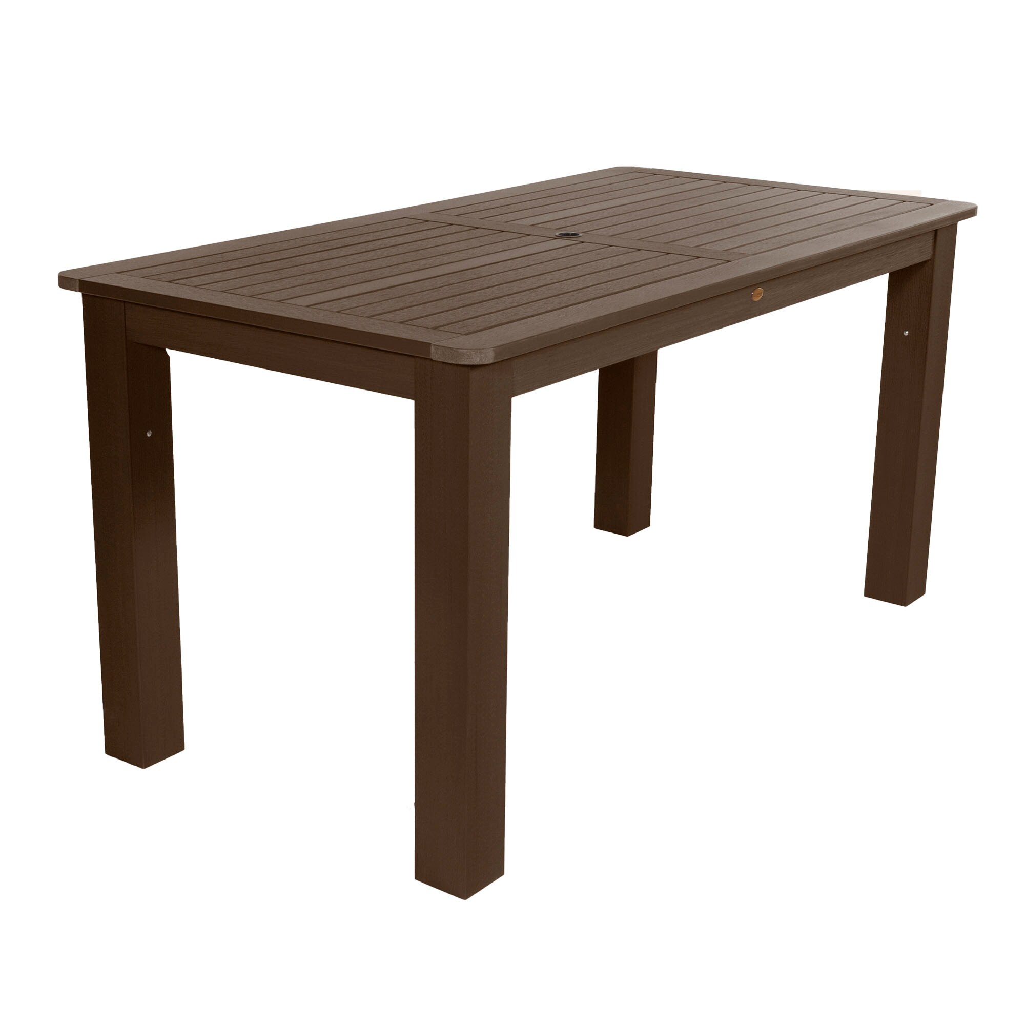 highwood AD-CTB37-ACE Rectangle Outdoor Counter Table 37.1-in W x 72-in L with Umbrella Hole