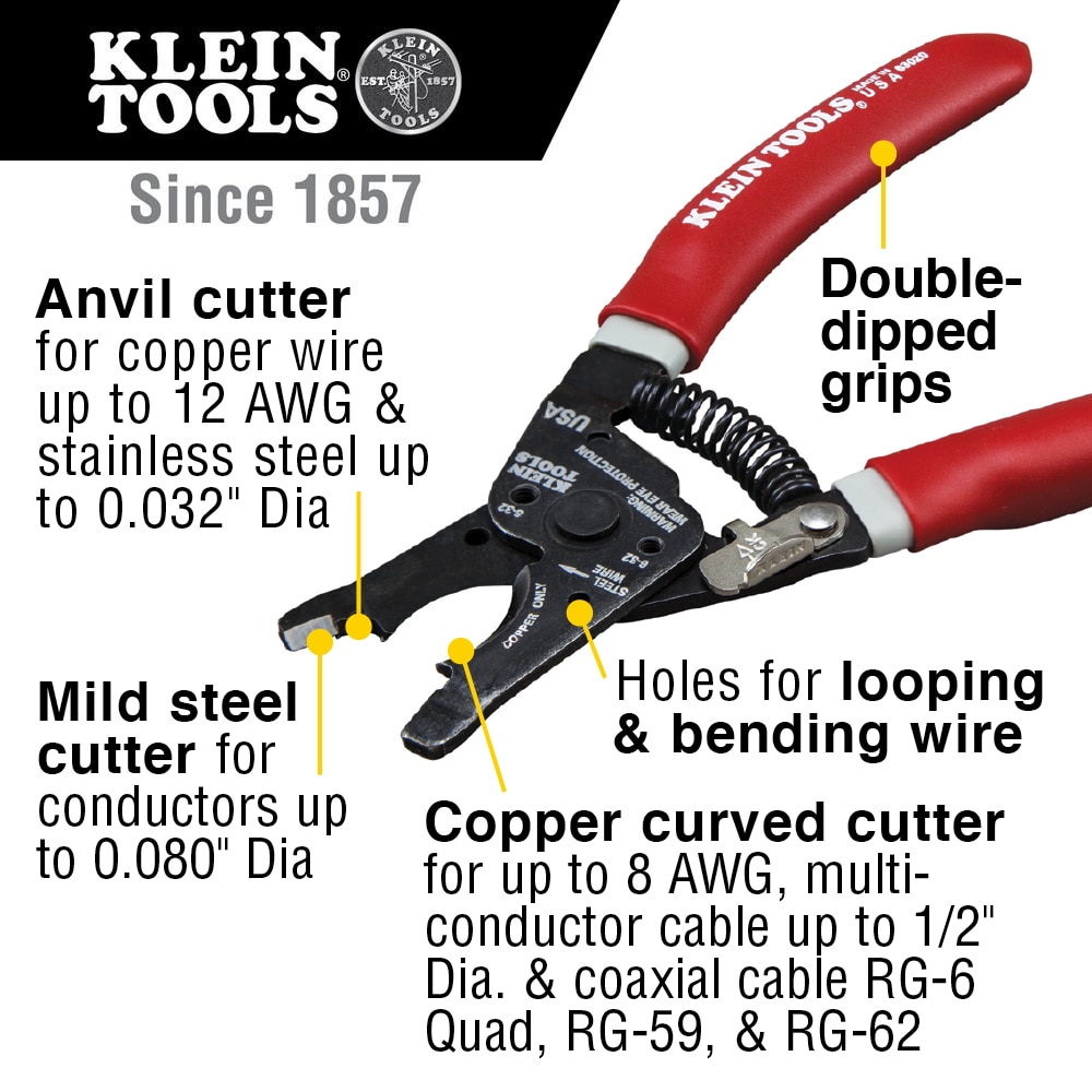 Klein Tools Coax Cable Installation Tool Set with Hip Pouch Coax  Compression Tool Kit in the Wire Strippers, Crimpers & Cutters department  at