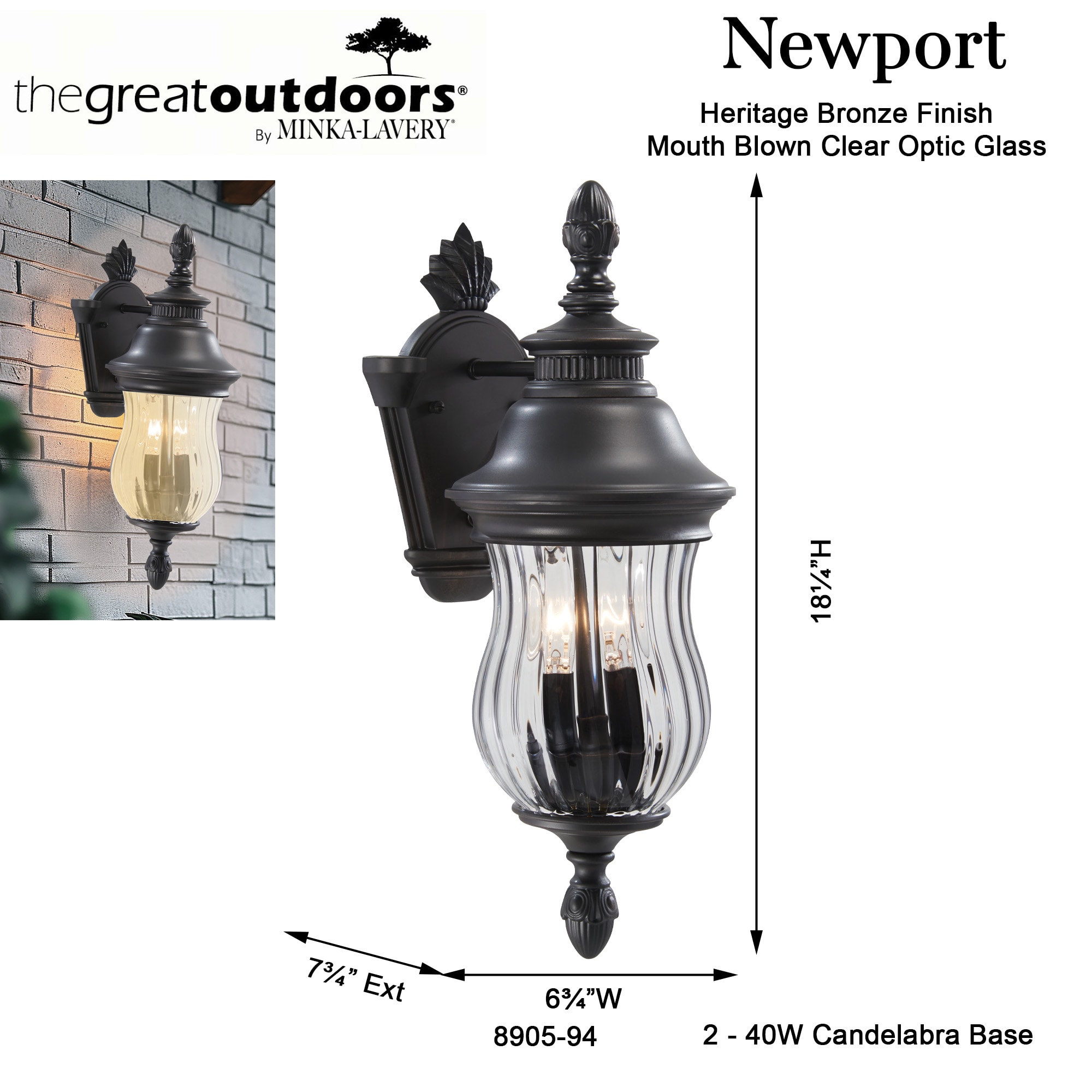 Minka Lavery 8905-94 Outdoor-Wall-Lighting - View #5
