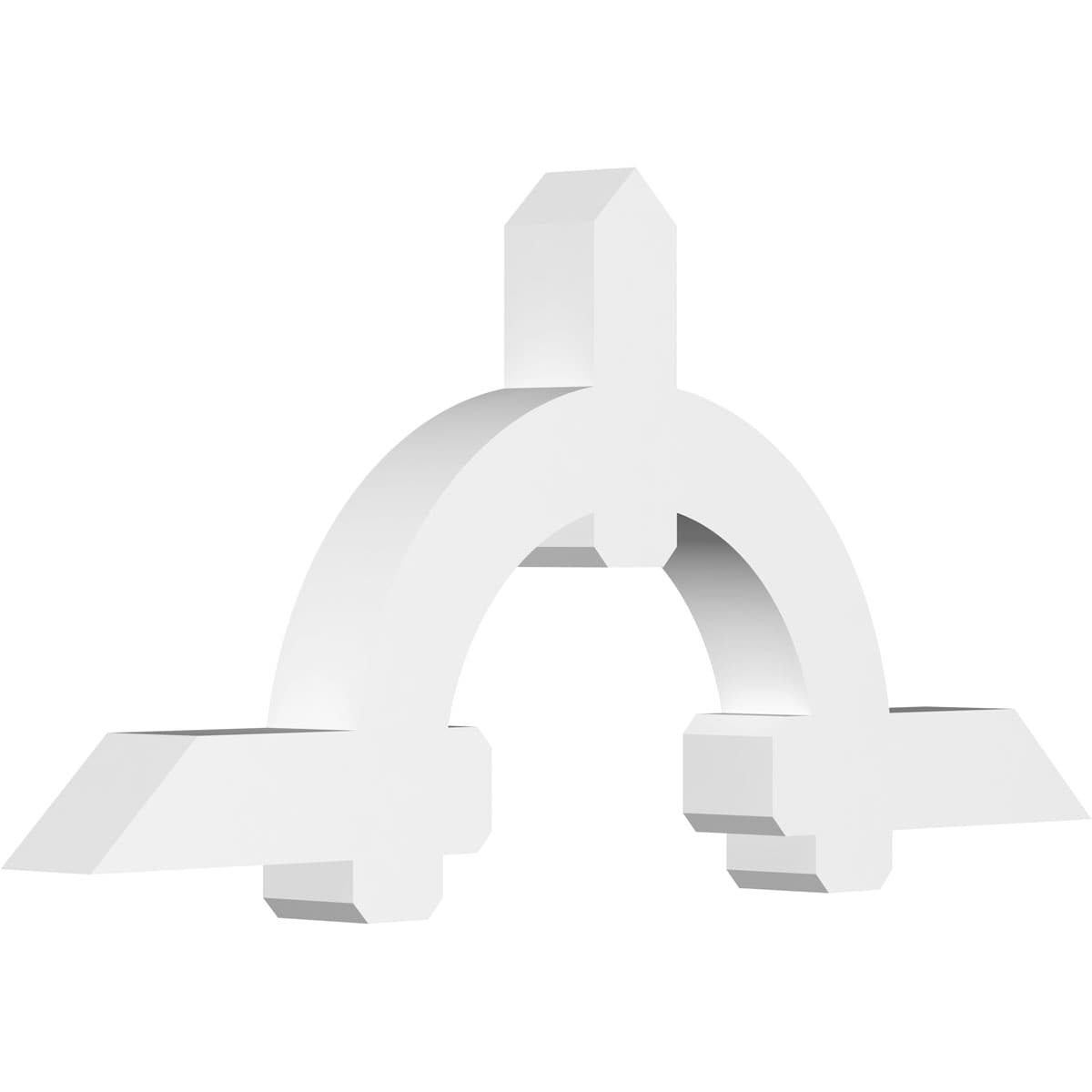 Ekena Millwork GBP072X33X0606ERI00 Ericson White PVC Gable bracket
