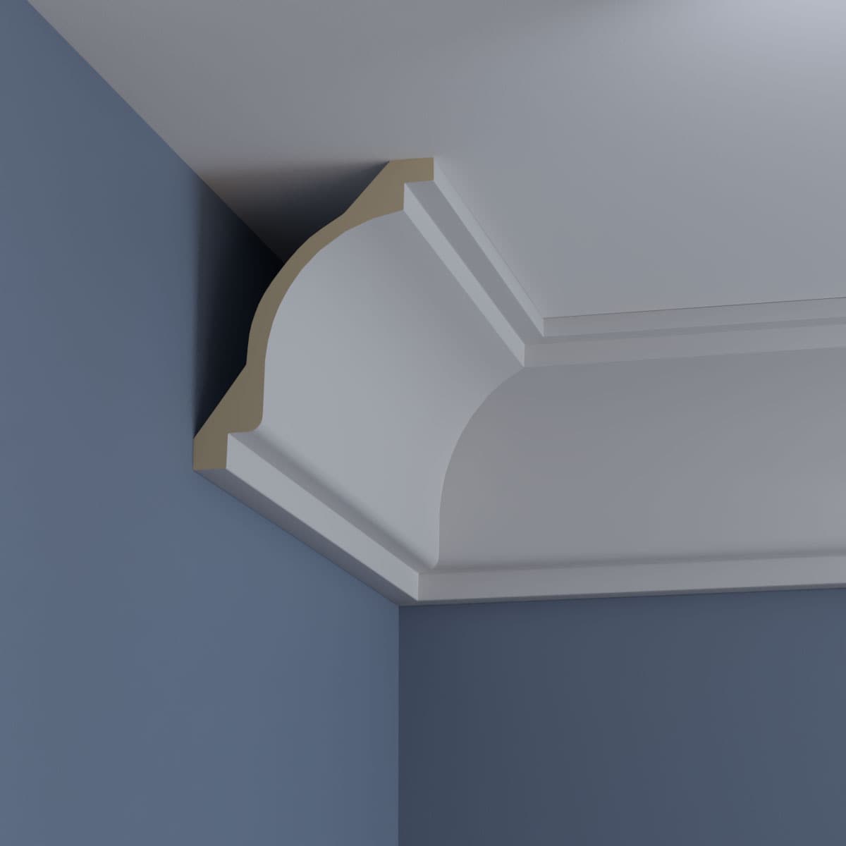 Classic White Polyurethane Crown Moulding 94.5" Length