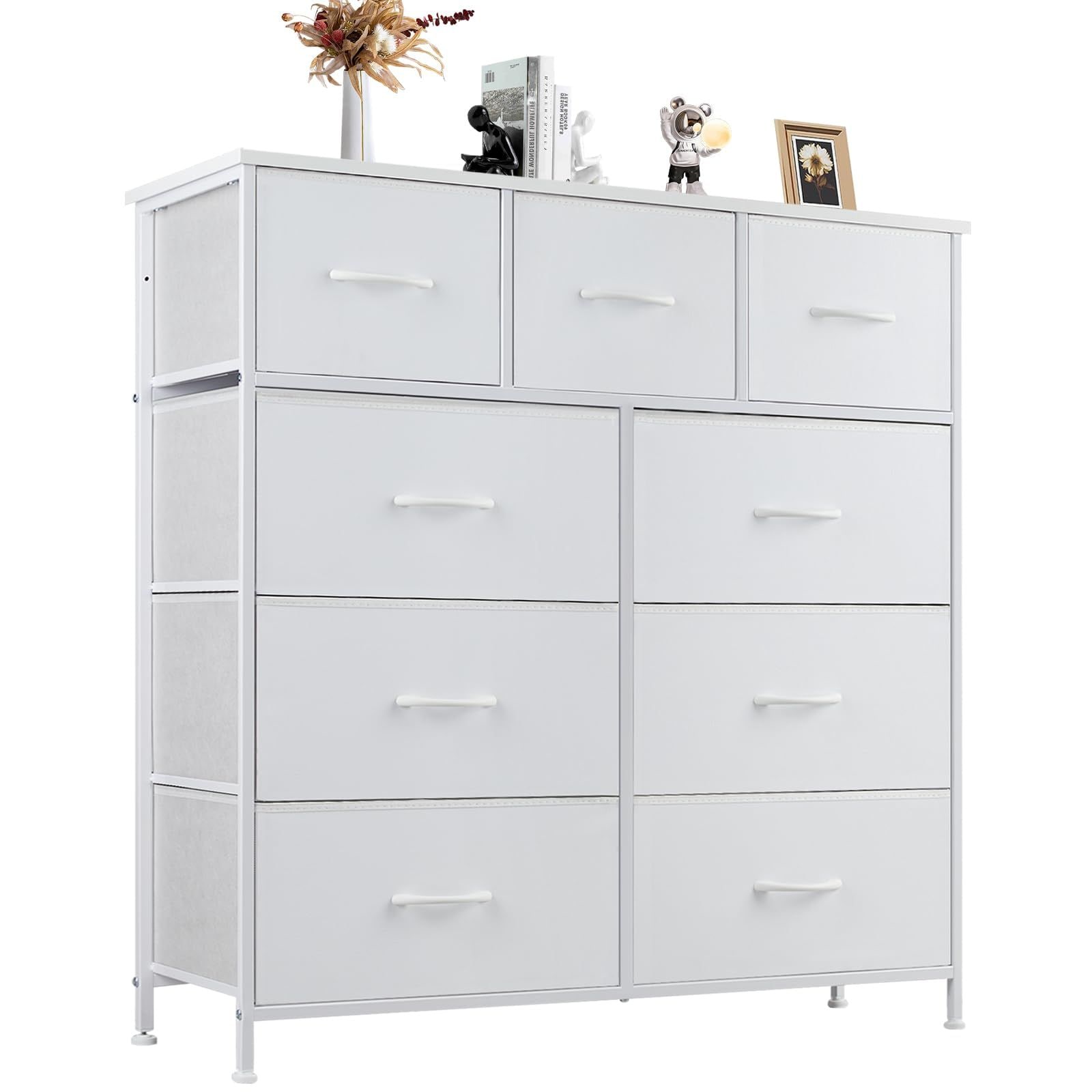 Flynama 9-Drawer Dresser White 39.37-in W Combo dresser