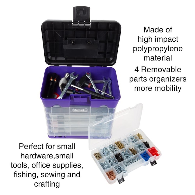 Utility Storage Box Organizer Art Supply Box 2 Tray Sewing Fishing