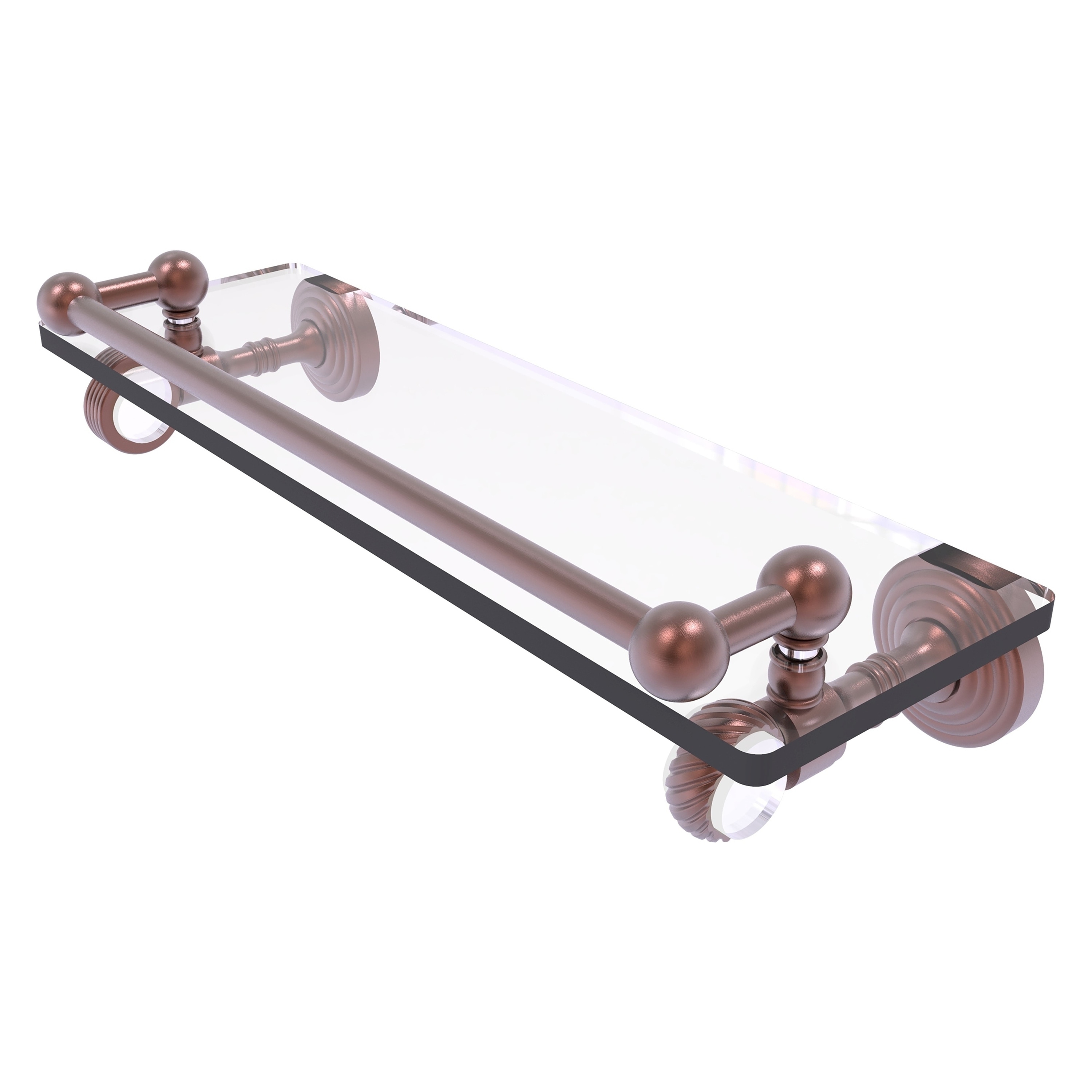 Allied Brass PG-1T-16-GAL-CA Pacific Grove Antique Copper Wall mount Bathroom Shelf ( 16-in x 3.5-in x 5-in )