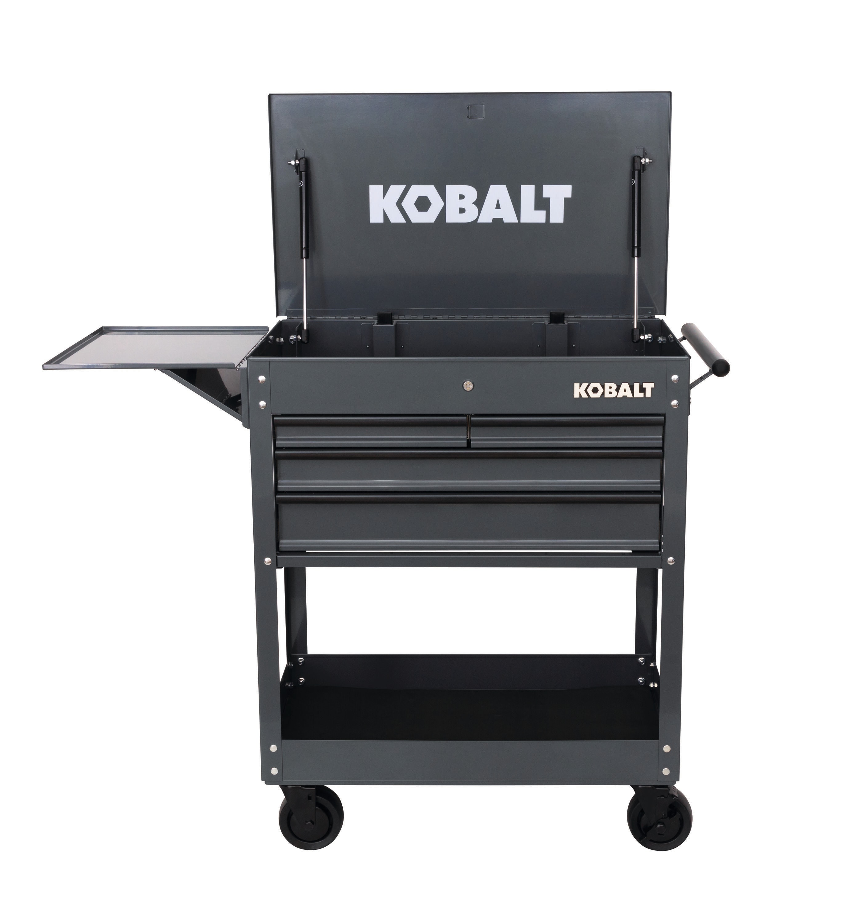 Kobalt 35-in W x 37.5-in H 4-Drawer Steel Rolling Tool Cabinet (Gray) in  the Bottom Tool Cabinets department at