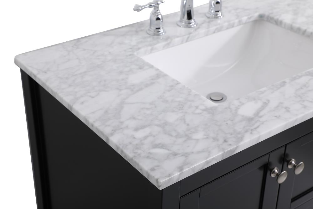 Elegant Decor First Impressions 36-in Black Undermount Single Sink ...