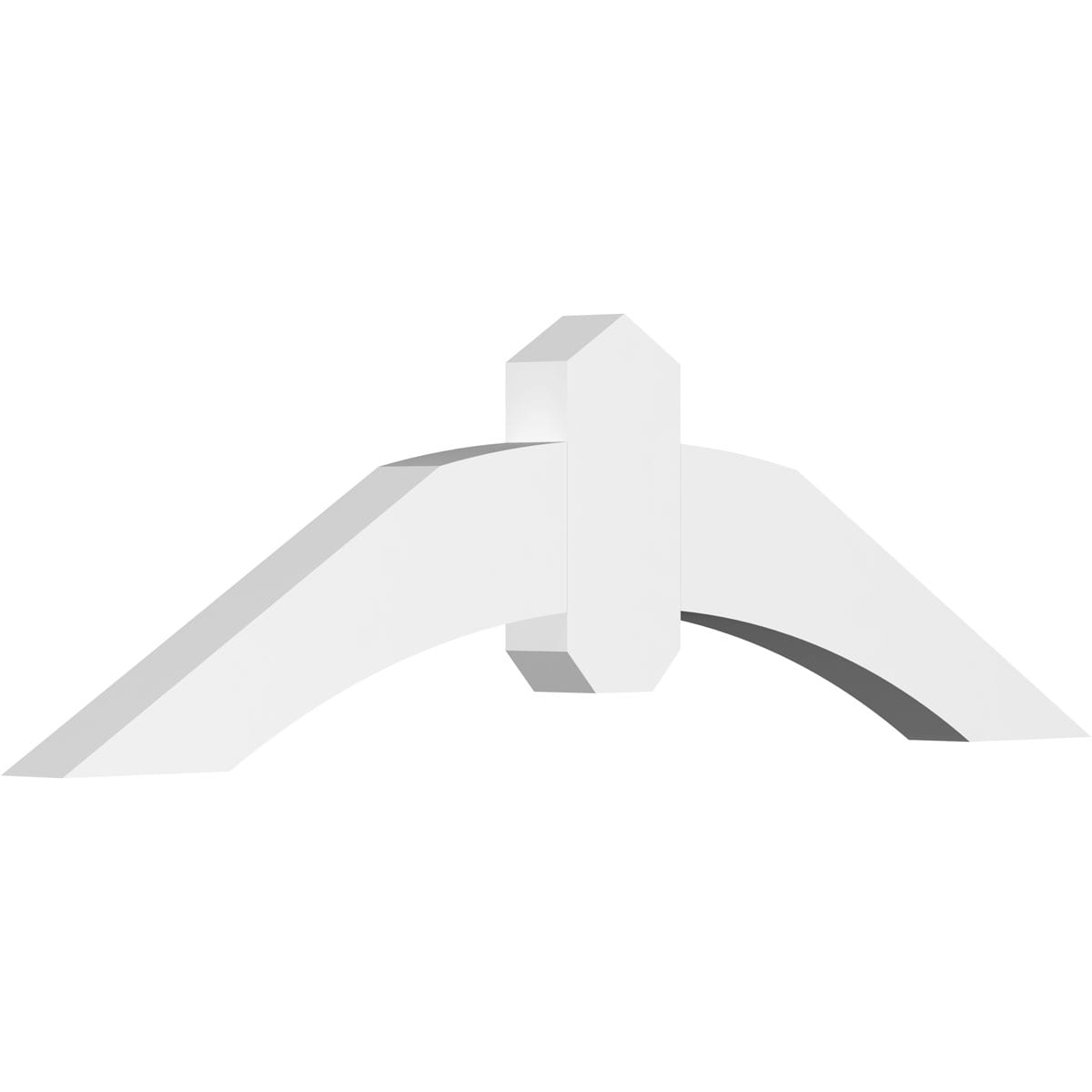 Ekena Millwork GBP036X11X0204ARC00 Archdale White PVC Gable bracket