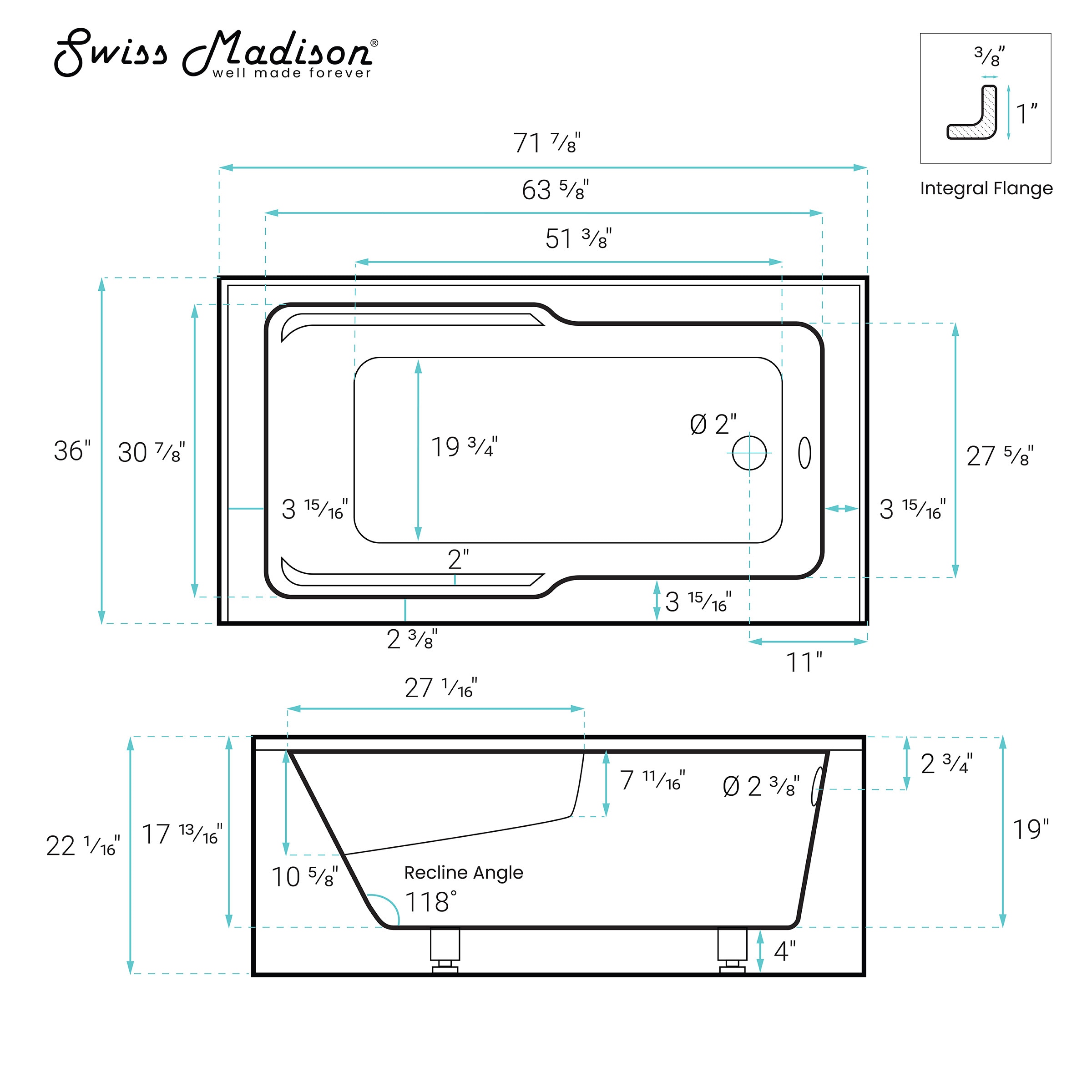 Swiss Madison SM-25-ABLAU13WH bathtubs - View #4