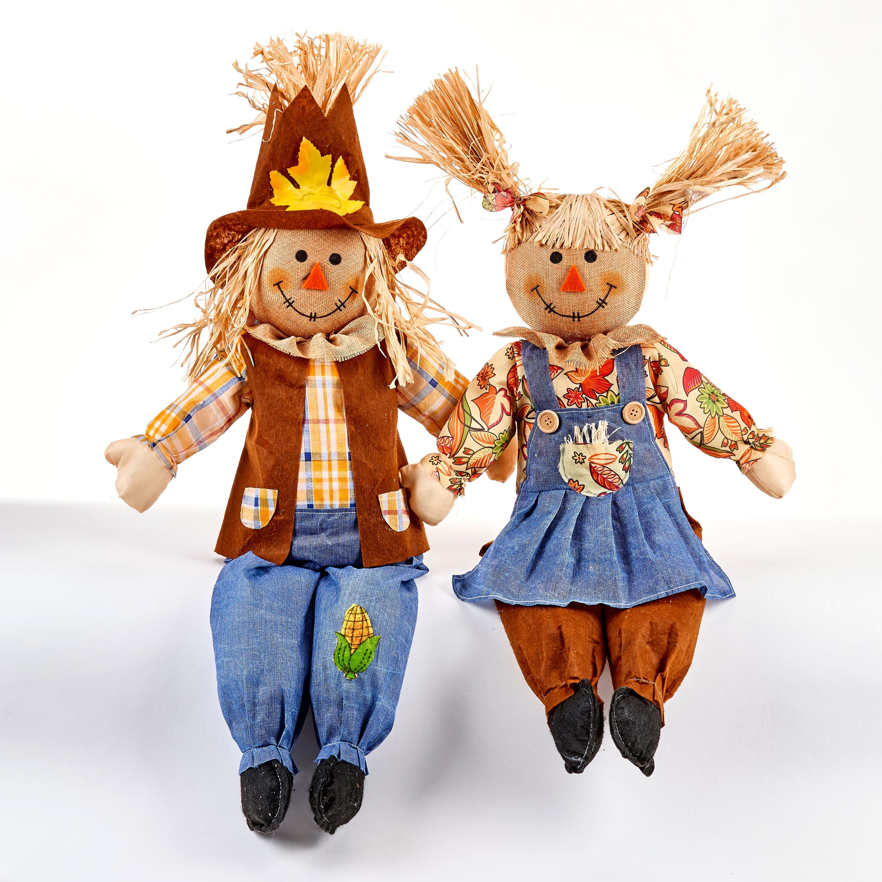 Worth Imports 2.3-ft Happy Harvest Free Standing Decoration Scarecrow ...