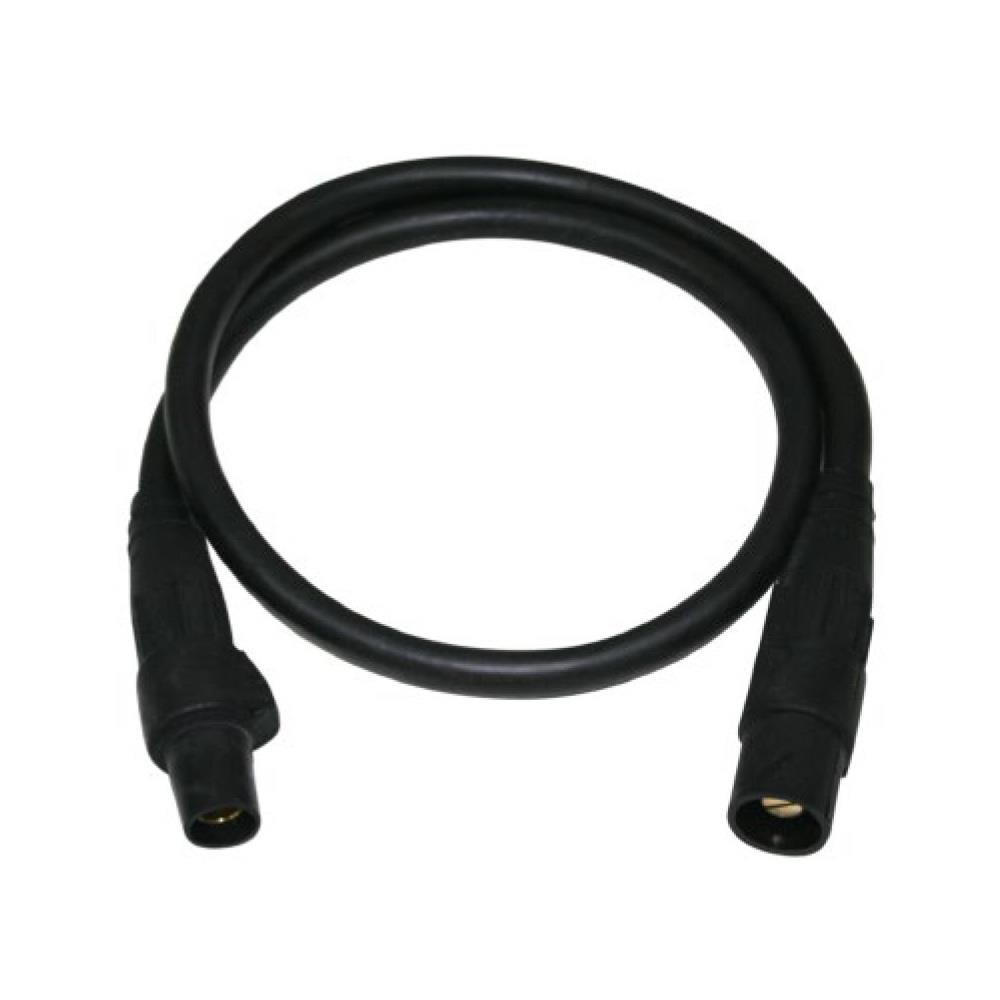  TCNCD387469 Milspec Industries D1142100BK 400A 2-0 Stage Lighting Cable with Camlock Ends, Black- 100 ft.
