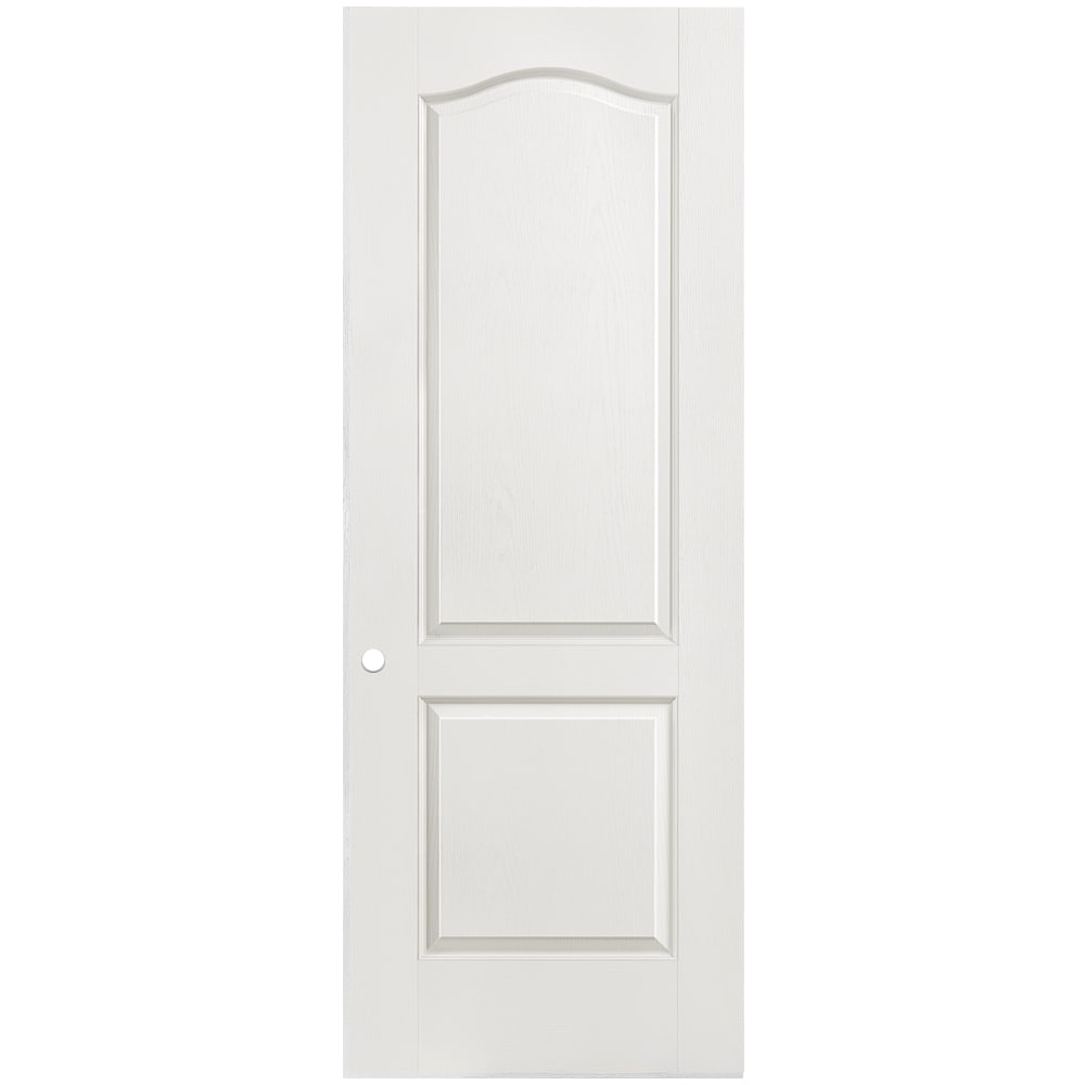 Masonite 750137 Traditional 24-in x 80-in 2-panel Arch Top Textured Hollow Core Molded Composite Slab Door
