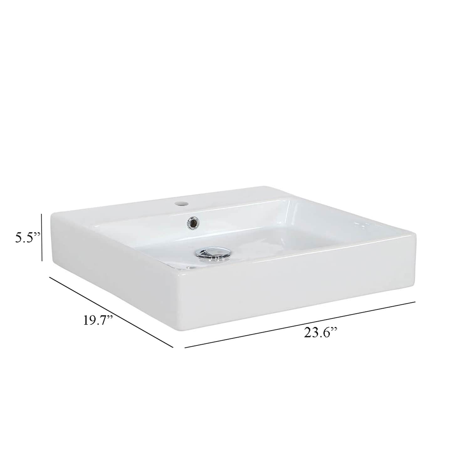 WS Bath Collections SIMPLE 60.50A.01 Bath-Sink - View #8