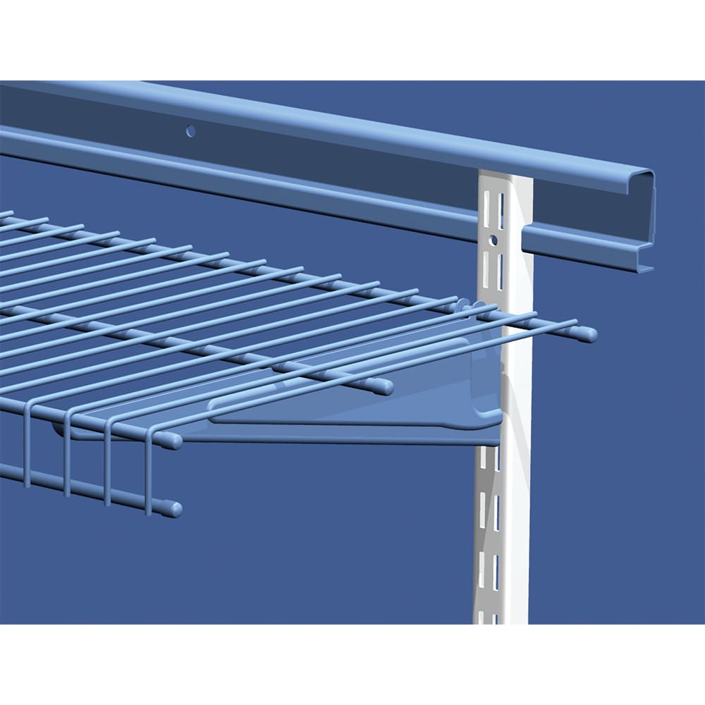 Fleming Supply 12-in-1 Adjustable Under Sink Storage Shelf - White and Blue